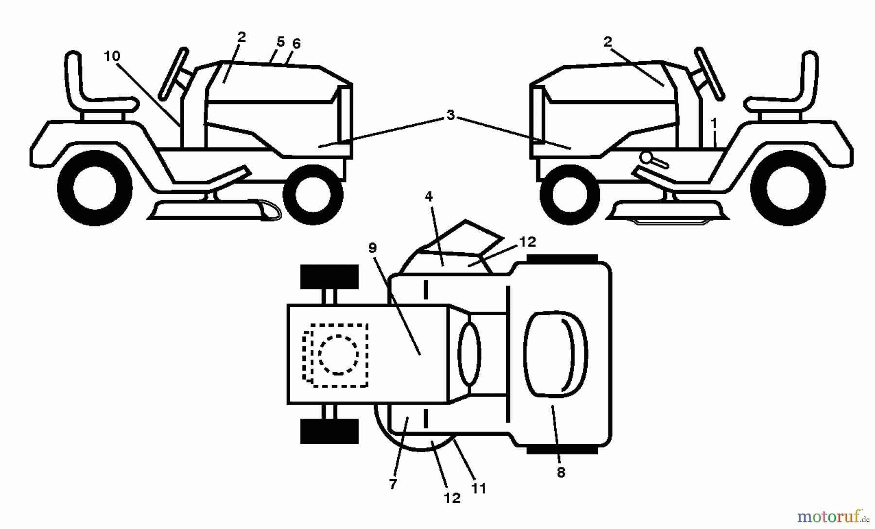 Husqvarna Rasen und Garten Traktoren YT 48XLS (96043015600) - Husqvarna Yard Tractor (2012-09 & After) DECALS