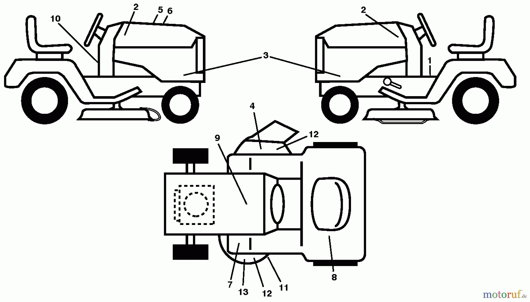  Husqvarna Rasen und Garten Traktoren YT48 LS (96043015601) - Husqvarna Yard Tractor (2013-08) DECALS