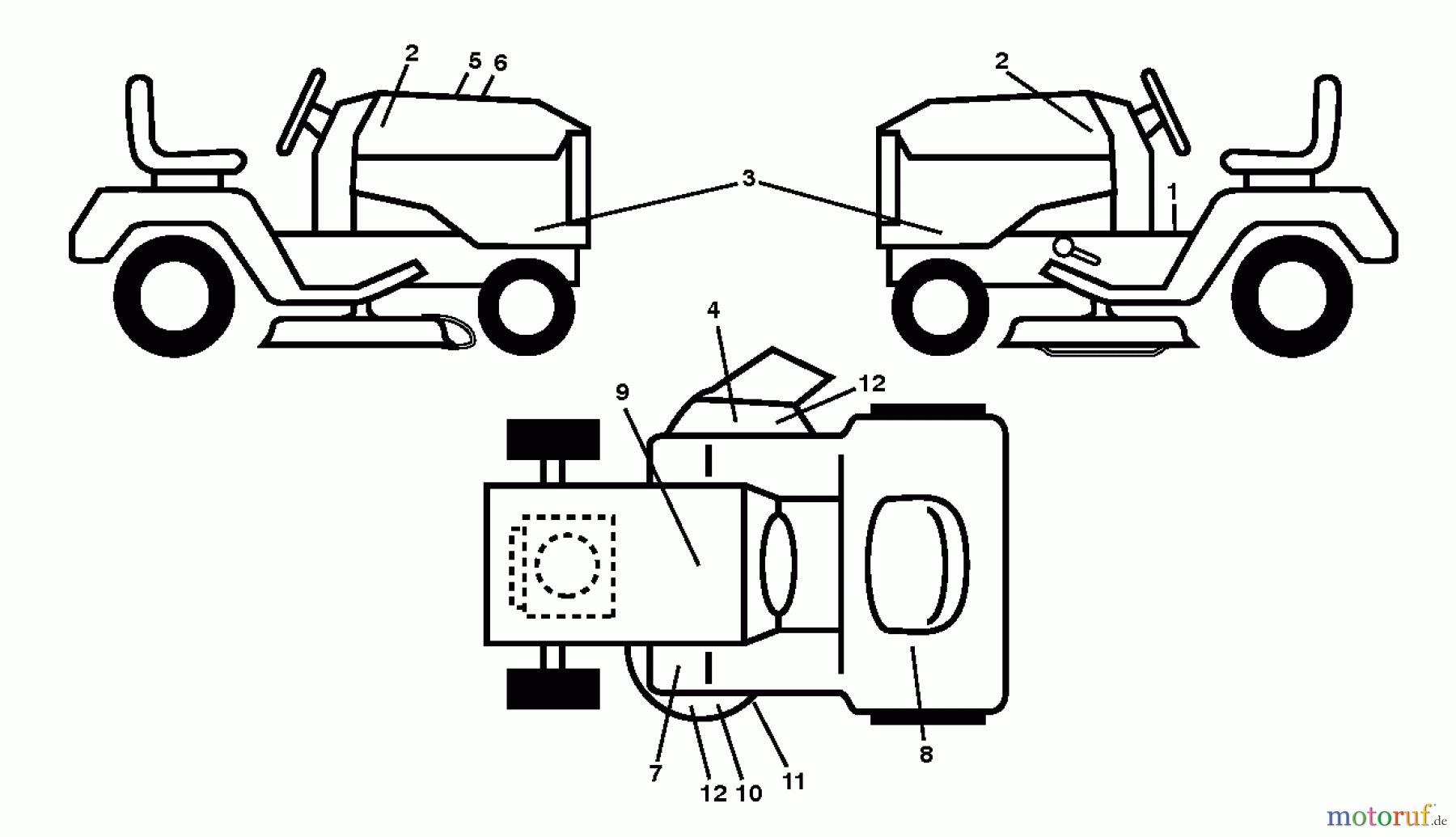  Husqvarna Rasen und Garten Traktoren YT48XLS (96043015501) - Husqvarna Yard Tractor (2013-09) DECALS