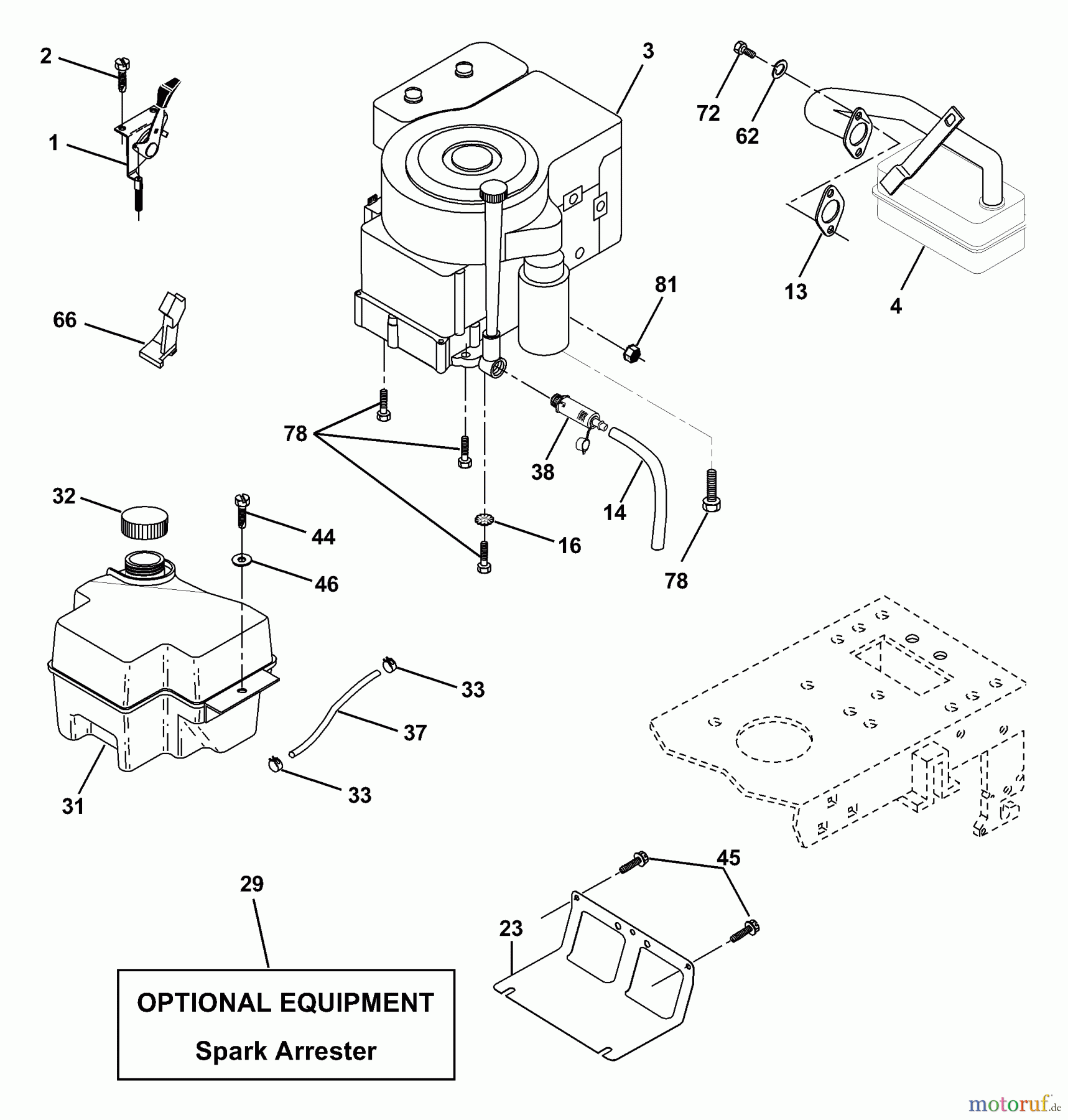  Husqvarna Rasen und Garten Traktoren YTH 130 (954170026) (HEYTH130L) - Husqvarna Yard Tractor (2001-02 & After) Engine