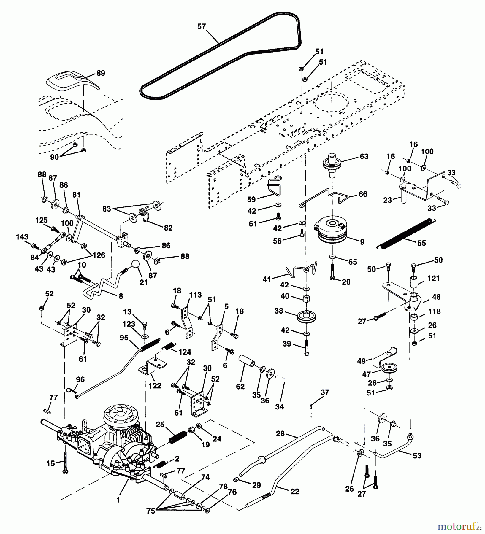  Husqvarna Rasen und Garten Traktoren YTH 150 (954140007) (HCLTH150C) - Husqvarna Yard Tractor (1997-05 & After) Drive