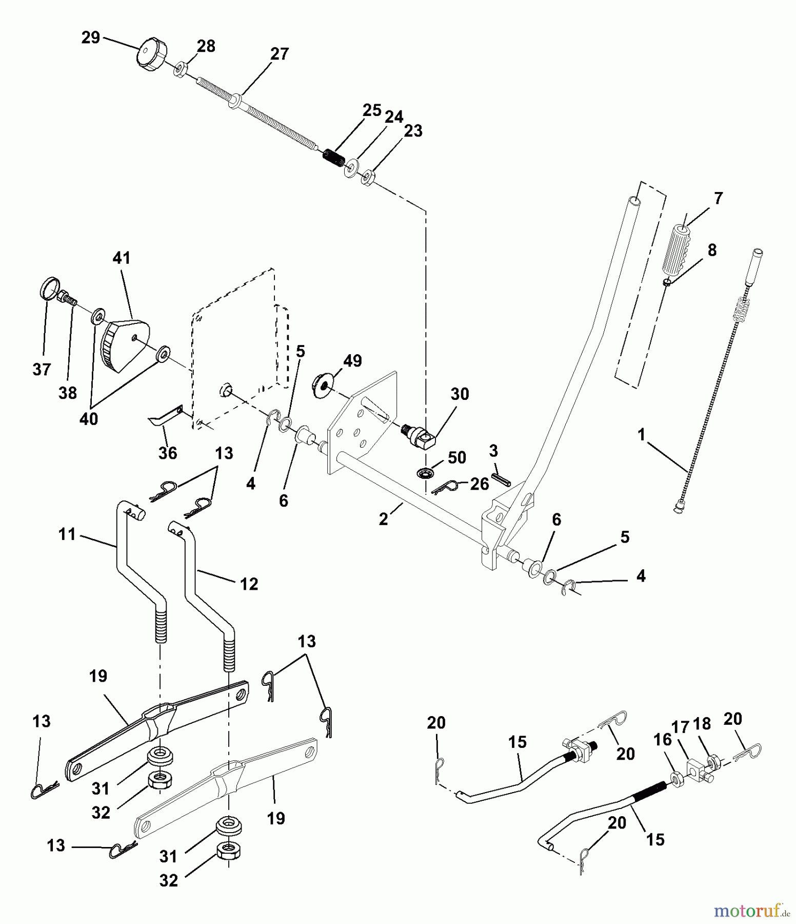  Husqvarna Rasen und Garten Traktoren YTH 1542B (954567048) - Husqvarna Yard Tractor (2001-01 & After) Mower Lift