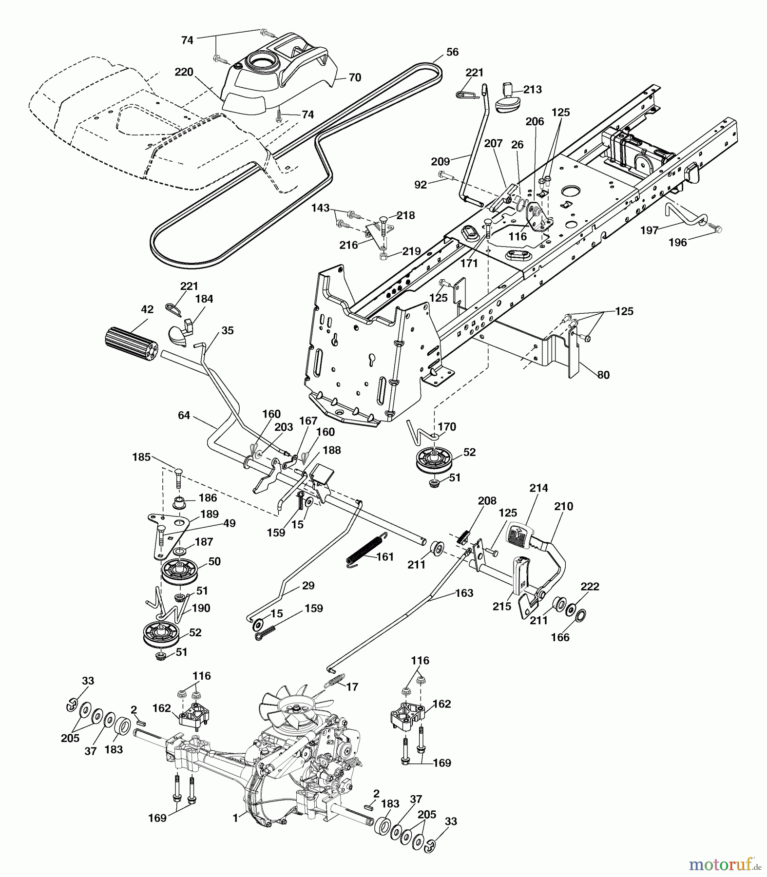  Husqvarna Rasen und Garten Traktoren YTH 1542XPT (96043000600) - Husqvarna Yard Tractor (2006-06 & After) Drive