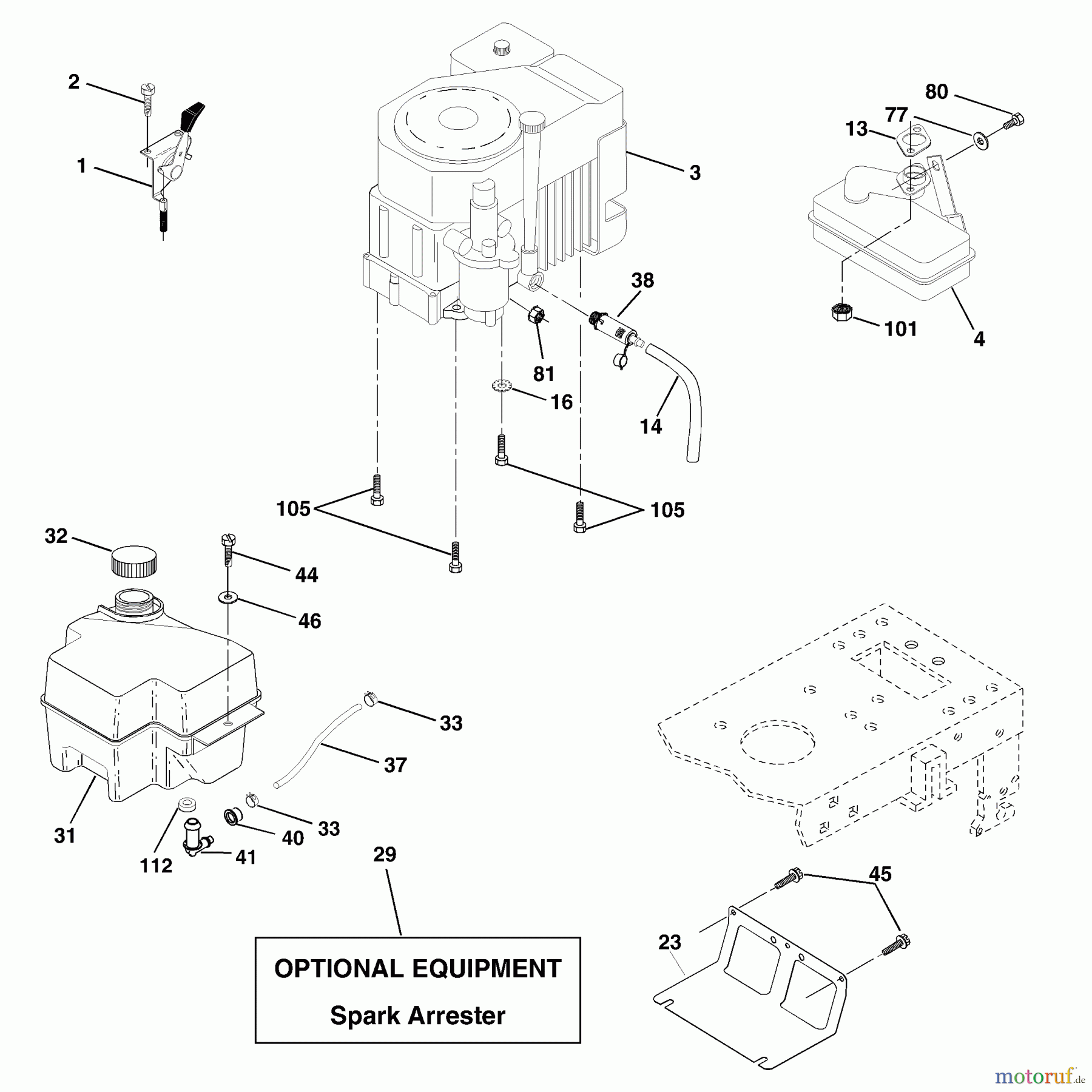  Husqvarna Rasen und Garten Traktoren YTH 1746 (954568533) - Husqvarna Yard Tractor (2002-02 & After) Engine