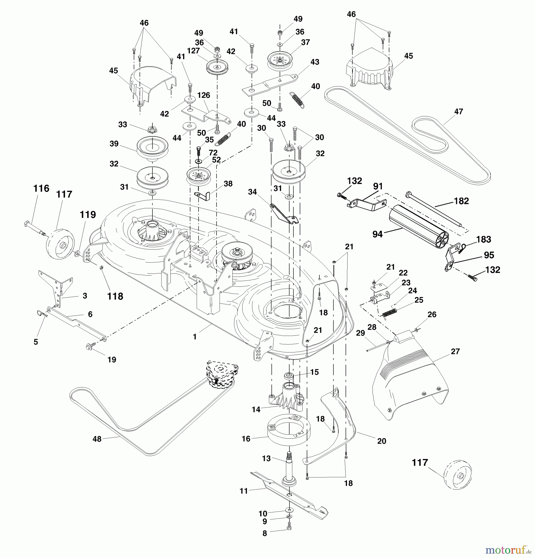  Husqvarna Rasen und Garten Traktoren YTH 1746 (954568533) - Husqvarna Yard Tractor (2002-02 & After) Mower Deck