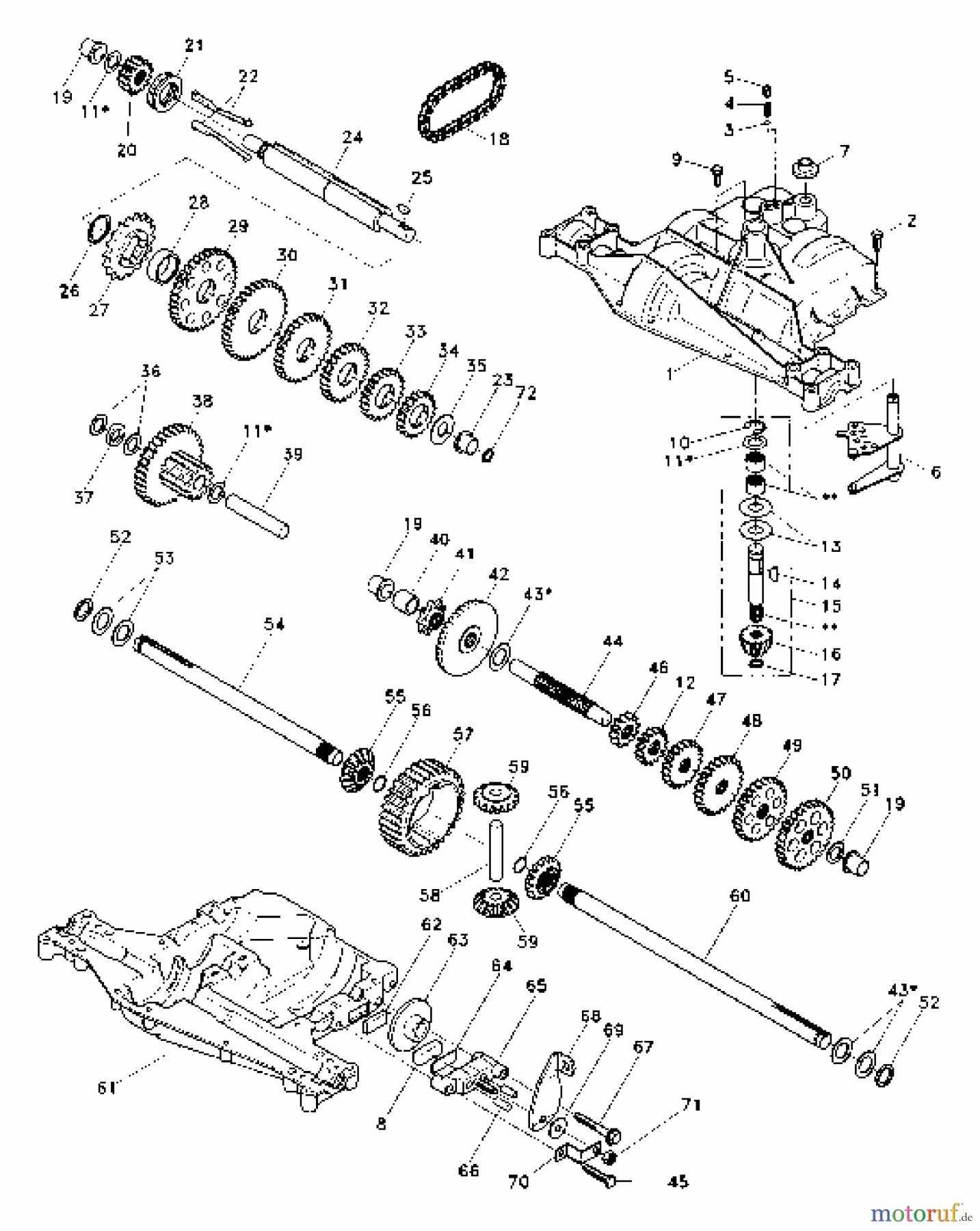  Husqvarna Rasen und Garten Traktoren YTH 180 (954001082A) - Husqvarna Yard Tractor (1994-07 & After) Transaxle, Dana - Model Number 4360-81