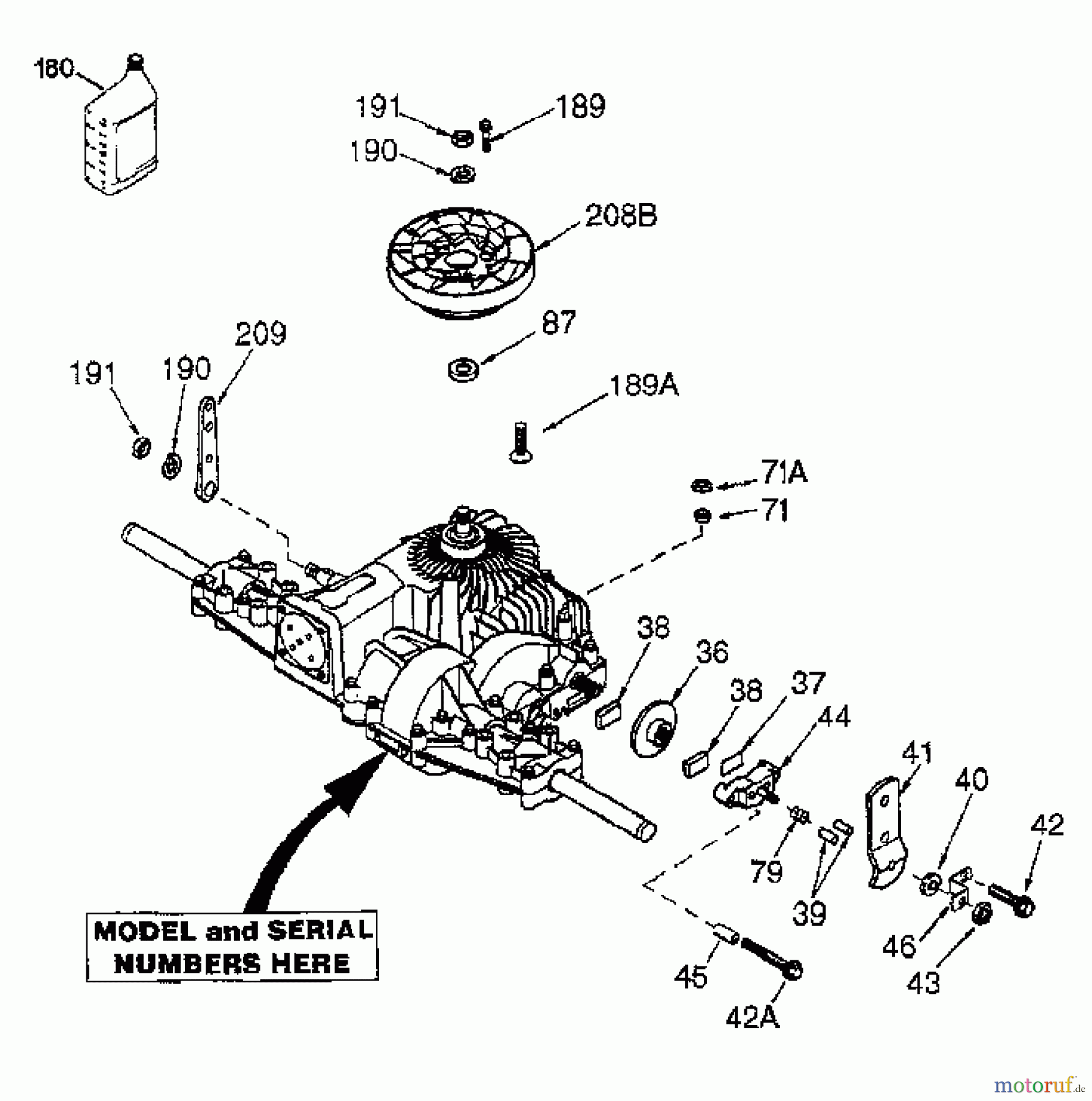  Husqvarna Rasen und Garten Traktoren YTH 180 (954140010D) - Husqvarna Yard Tractor (1997-12 & After) Transaxle Assembly