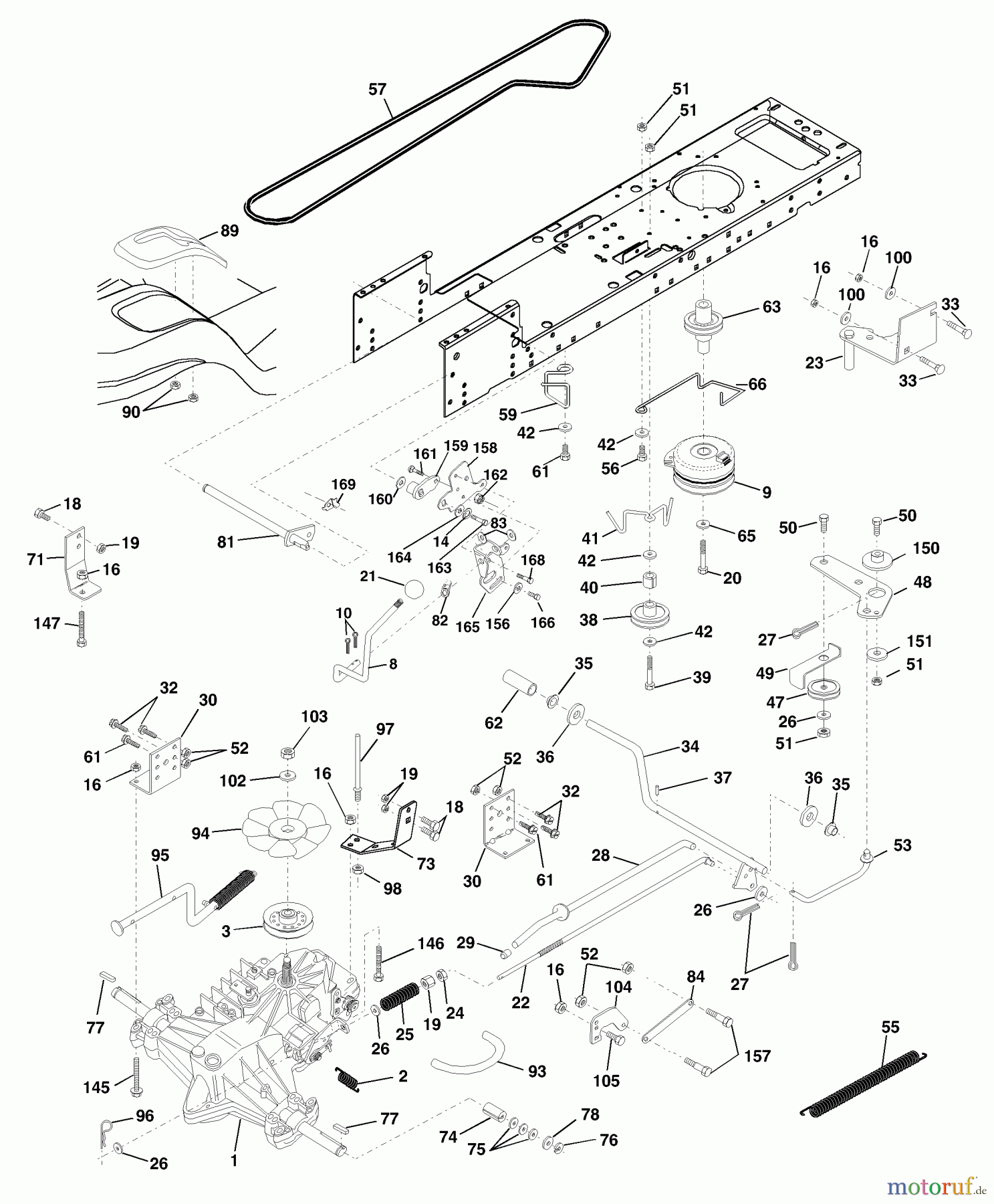  Husqvarna Rasen und Garten Traktoren YTH 180 (954140010H) - Husqvarna Yard Tractor (1999-03 & After) Drive