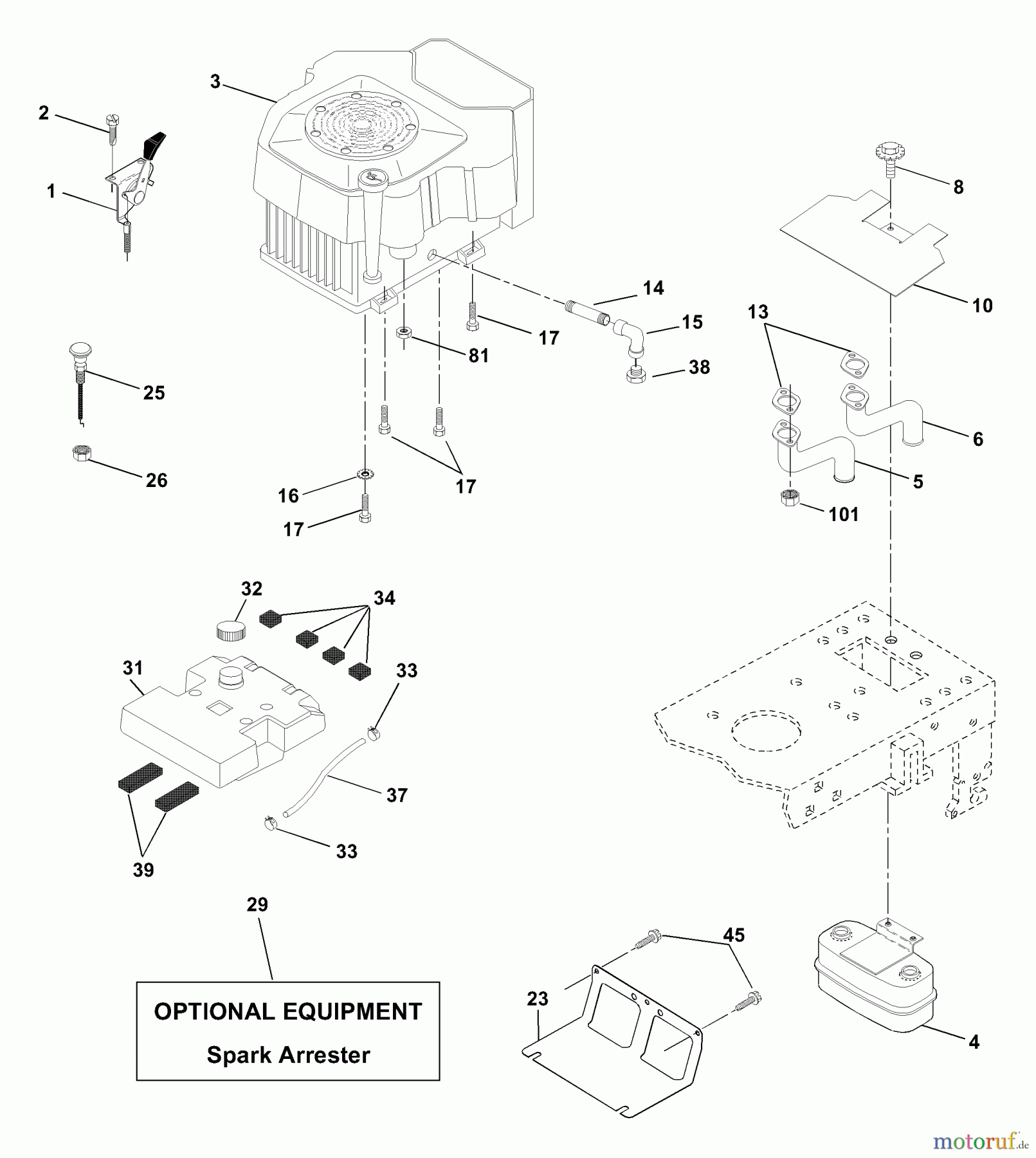  Husqvarna Rasen und Garten Traktoren YTH 180 (954140109A) - Husqvarna Yard Tractor (1999-10 & After) Engine