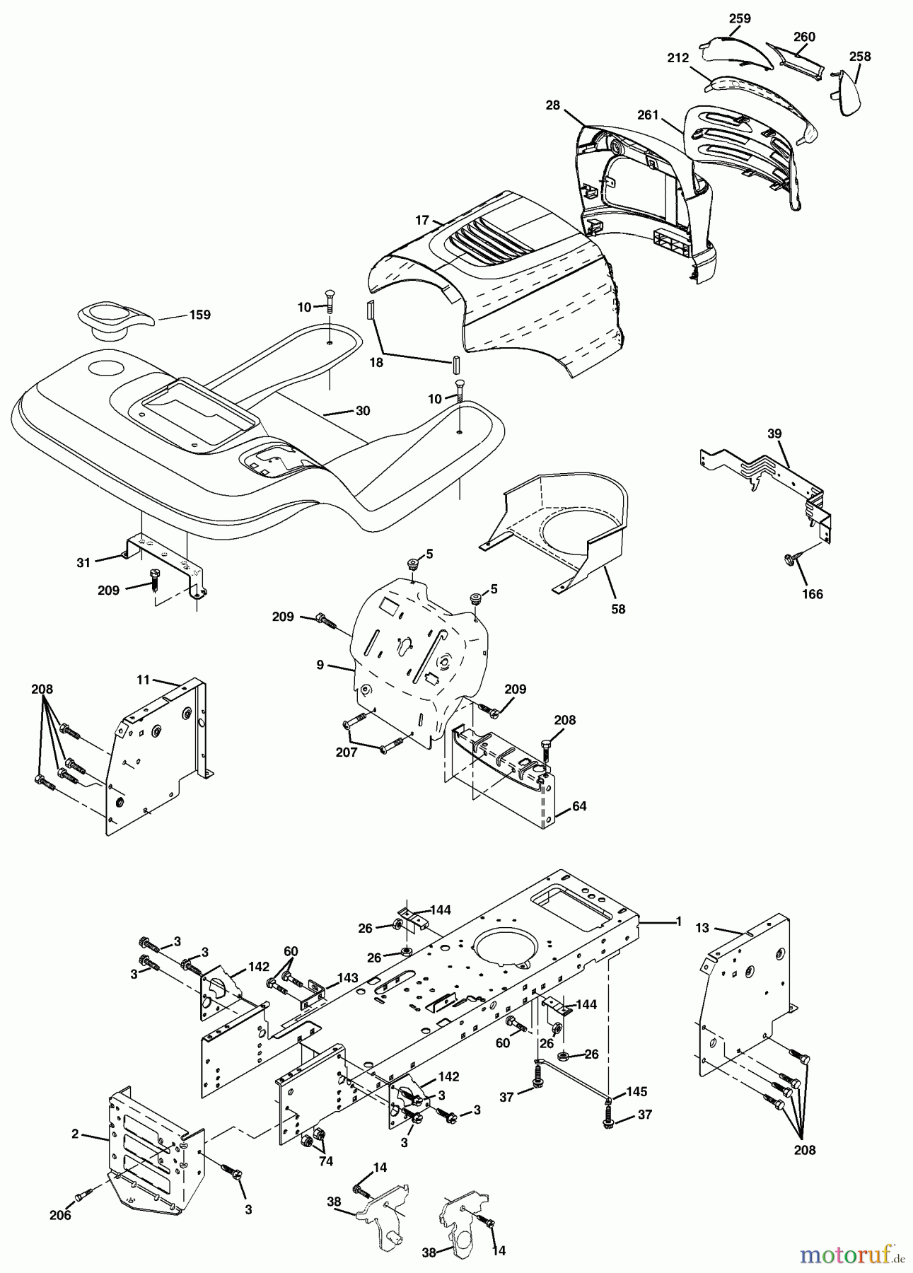  Husqvarna Rasen und Garten Traktoren YTH 1842A (954569790) - Husqvarna Yard Tractor (2003-01 & After) Chassis And Enclosures