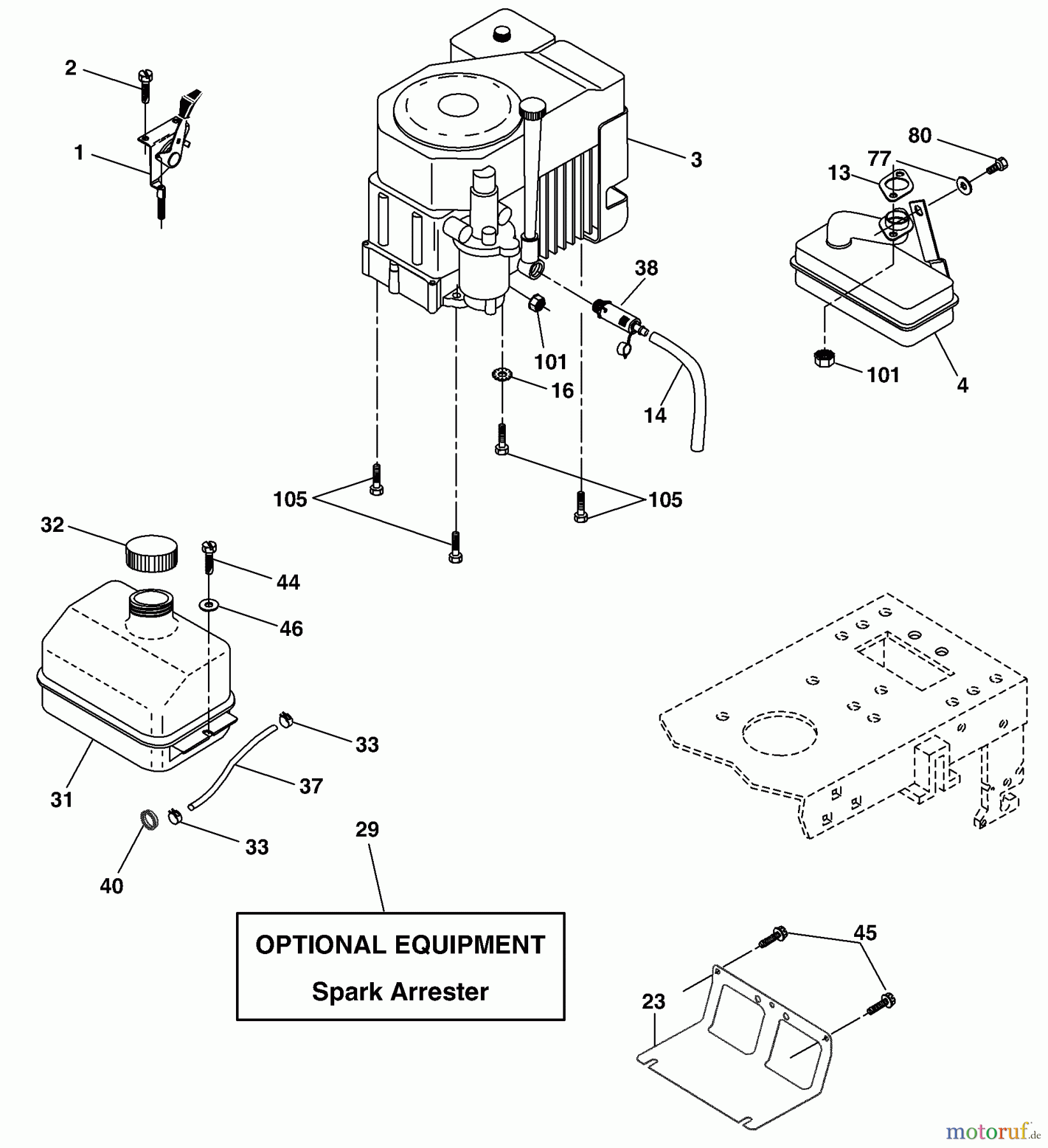  Husqvarna Rasen und Garten Traktoren YTH 1842A (954569790) - Husqvarna Yard Tractor (2003-01 & After) Engine