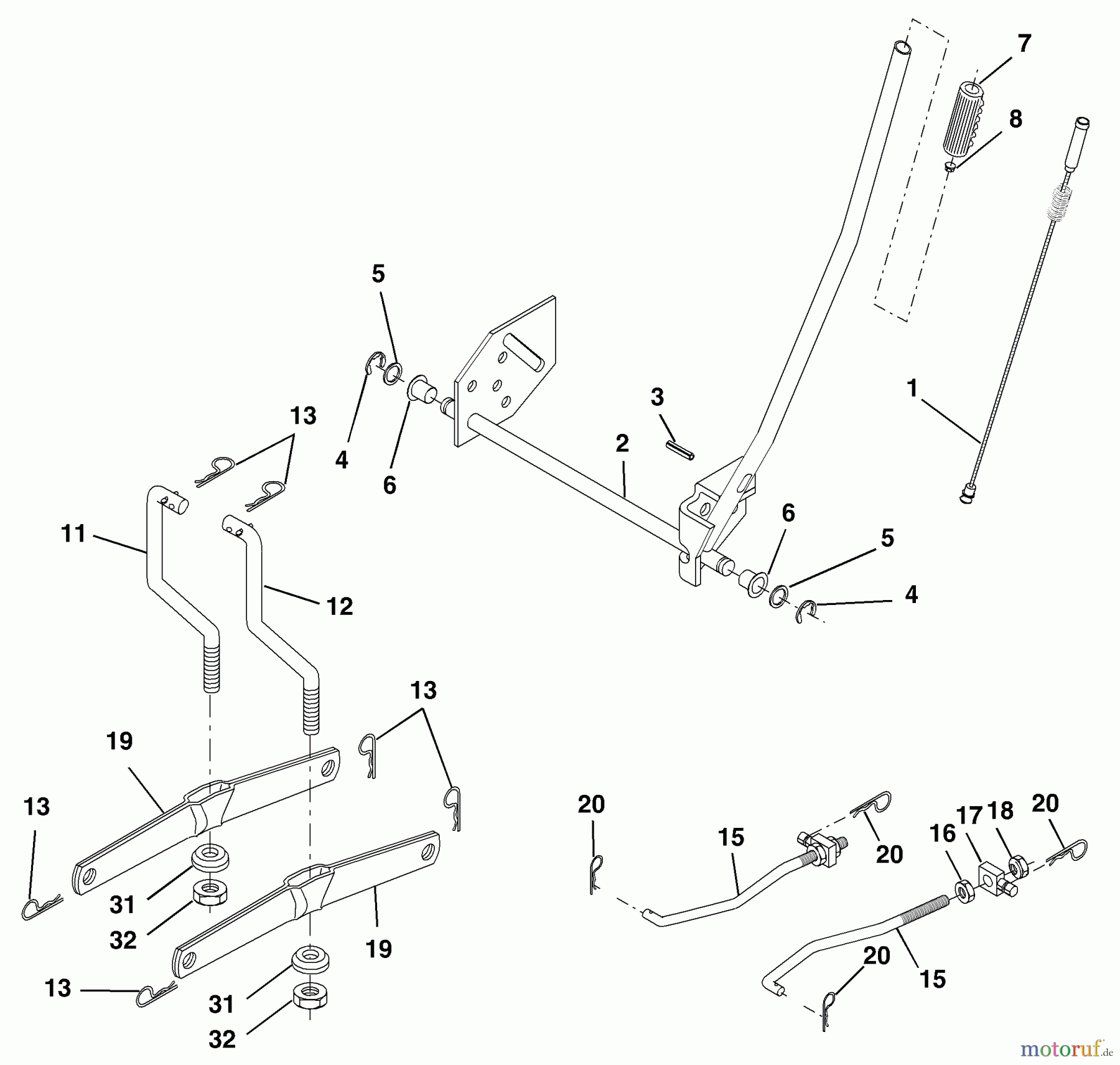 Husqvarna Rasen und Garten Traktoren YTH 1842A (954569790) - Husqvarna Yard Tractor (2003-01 & After) Mower Lift