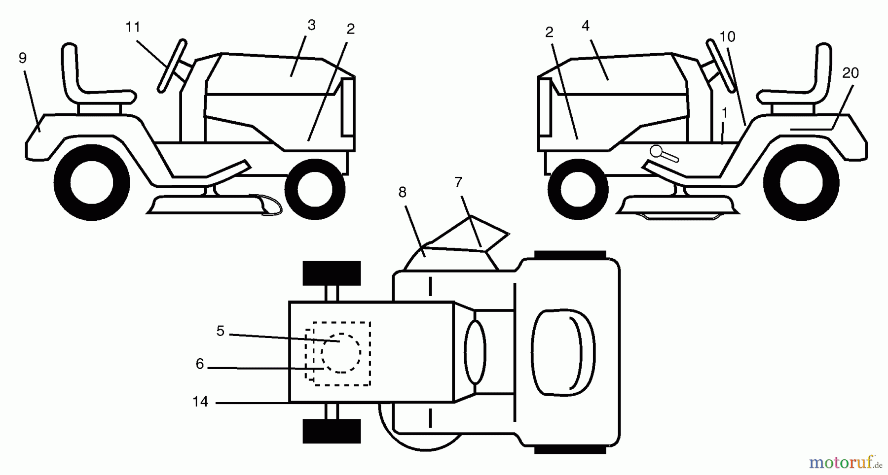  Husqvarna Rasen und Garten Traktoren YTH 1842C (954569790) - Husqvarna Yard Tractor (2003-02 & After) Decals