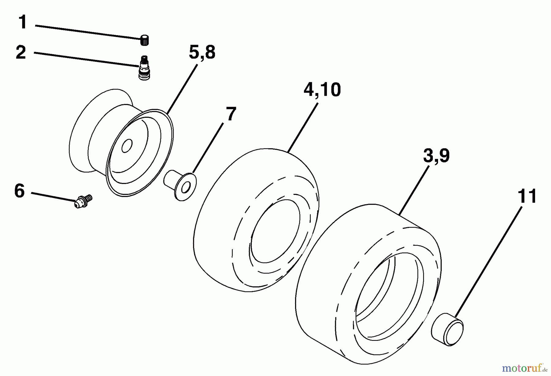  Husqvarna Rasen und Garten Traktoren YTH 1848XP (96013000301) - Husqvarna Yard Tractor (2005-03 & After) Wheels And Tires