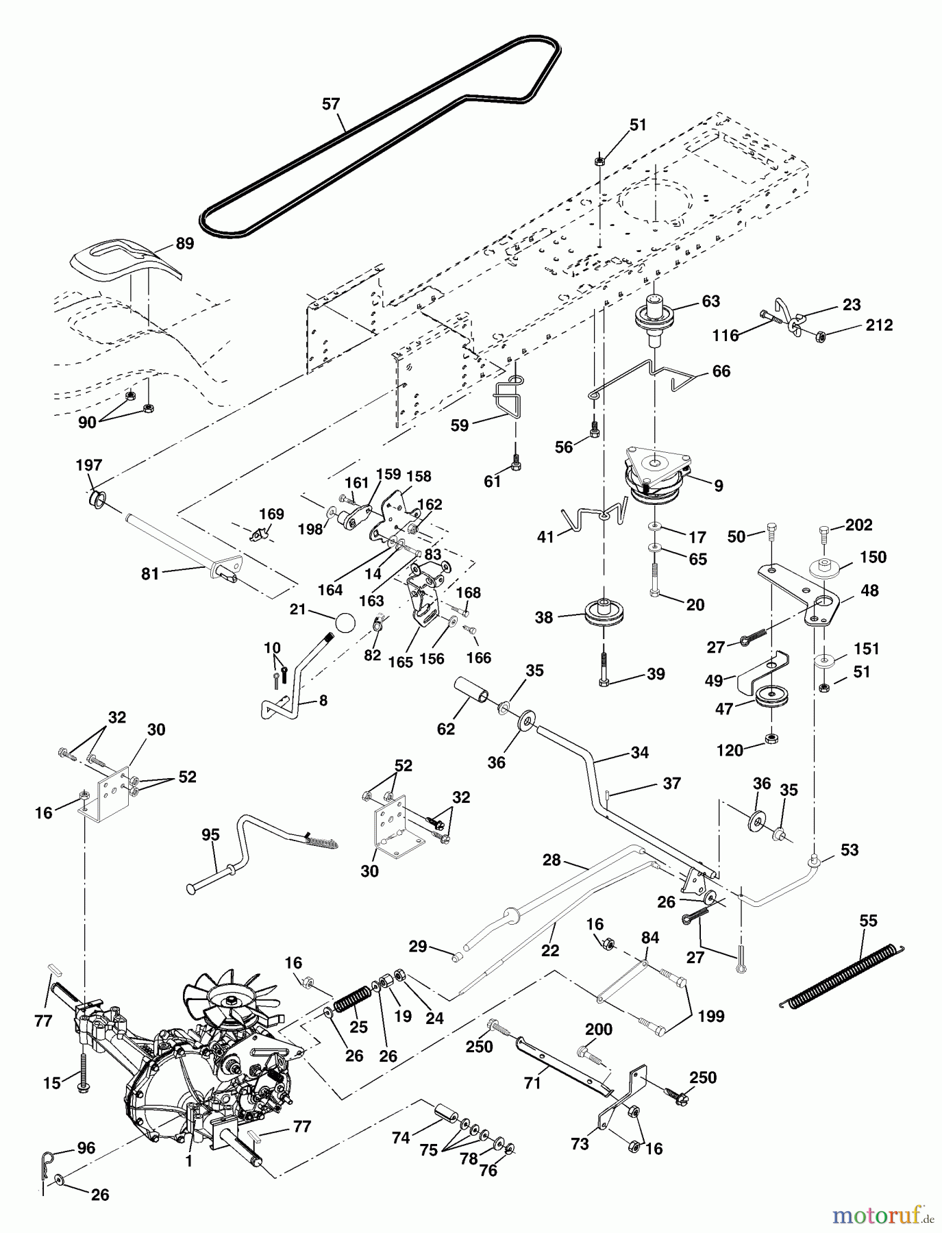  Husqvarna Rasen und Garten Traktoren YTH 1848XPD (954567260) - Husqvarna Yard Tractor (2001-12 & After) Drive