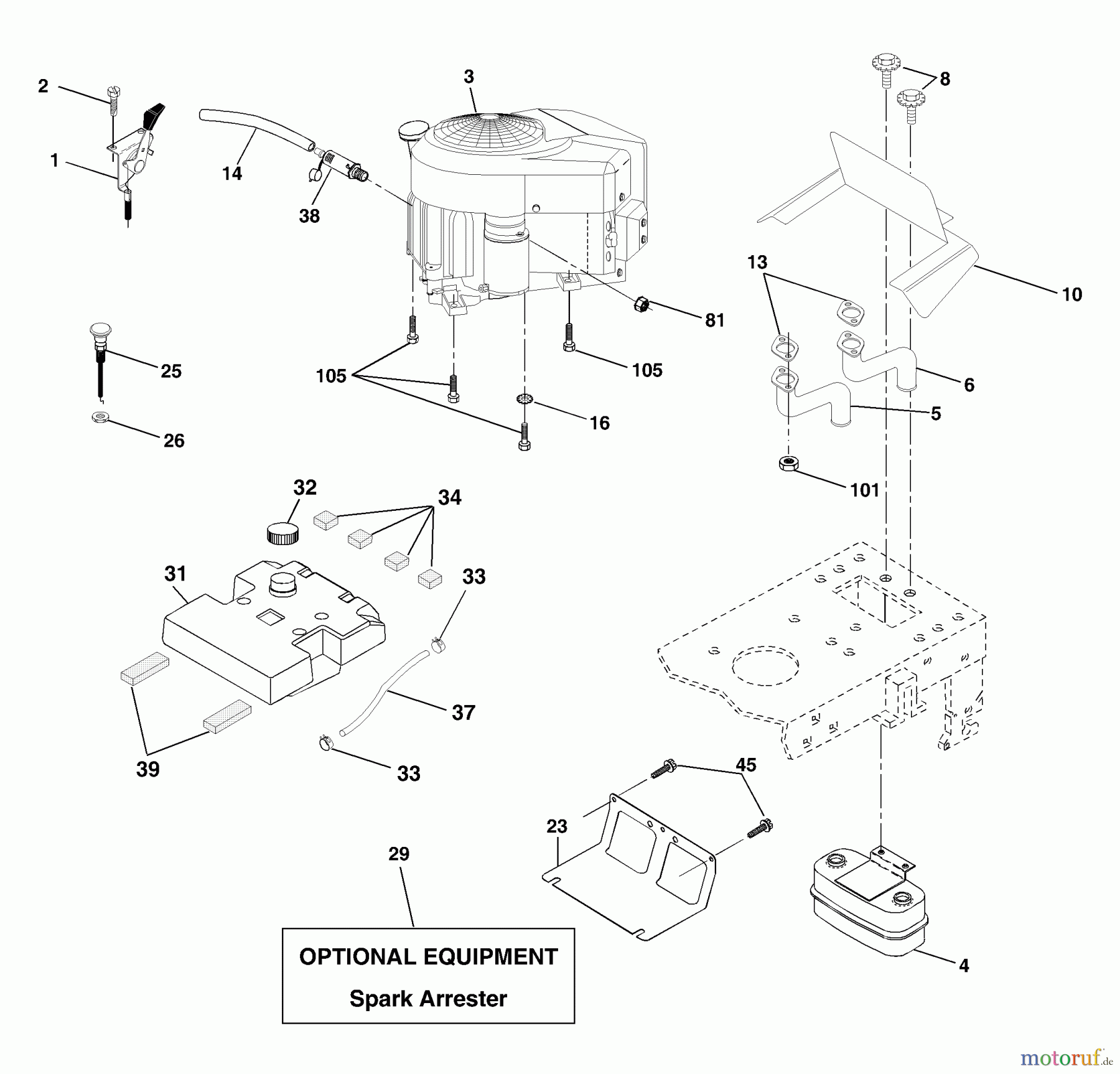  Husqvarna Rasen und Garten Traktoren YTH 1848XPD (954567260) - Husqvarna Yard Tractor (2001-12 & After) Engine