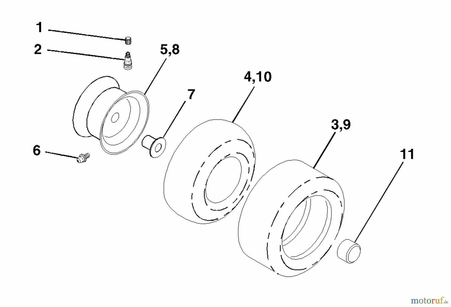  Husqvarna Rasen und Garten Traktoren YTH 1848XPE (954567260) - Husqvarna Yard Tractor (2002-02 & After) Wheels & Tires