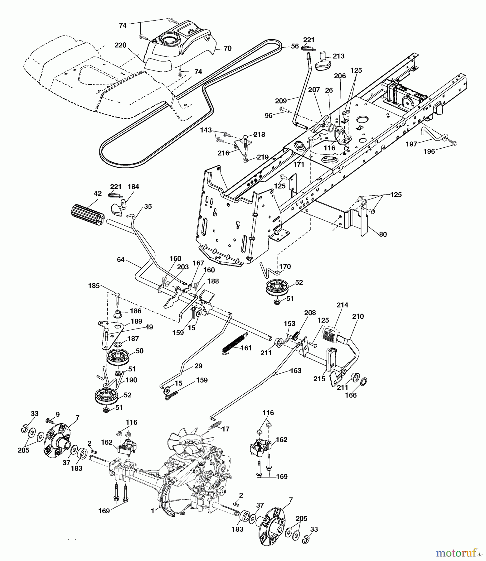  Husqvarna Rasen und Garten Traktoren YTH 1848XPT (96043000700) - Husqvarna Yard Tractor (2006-03 & After) Drive