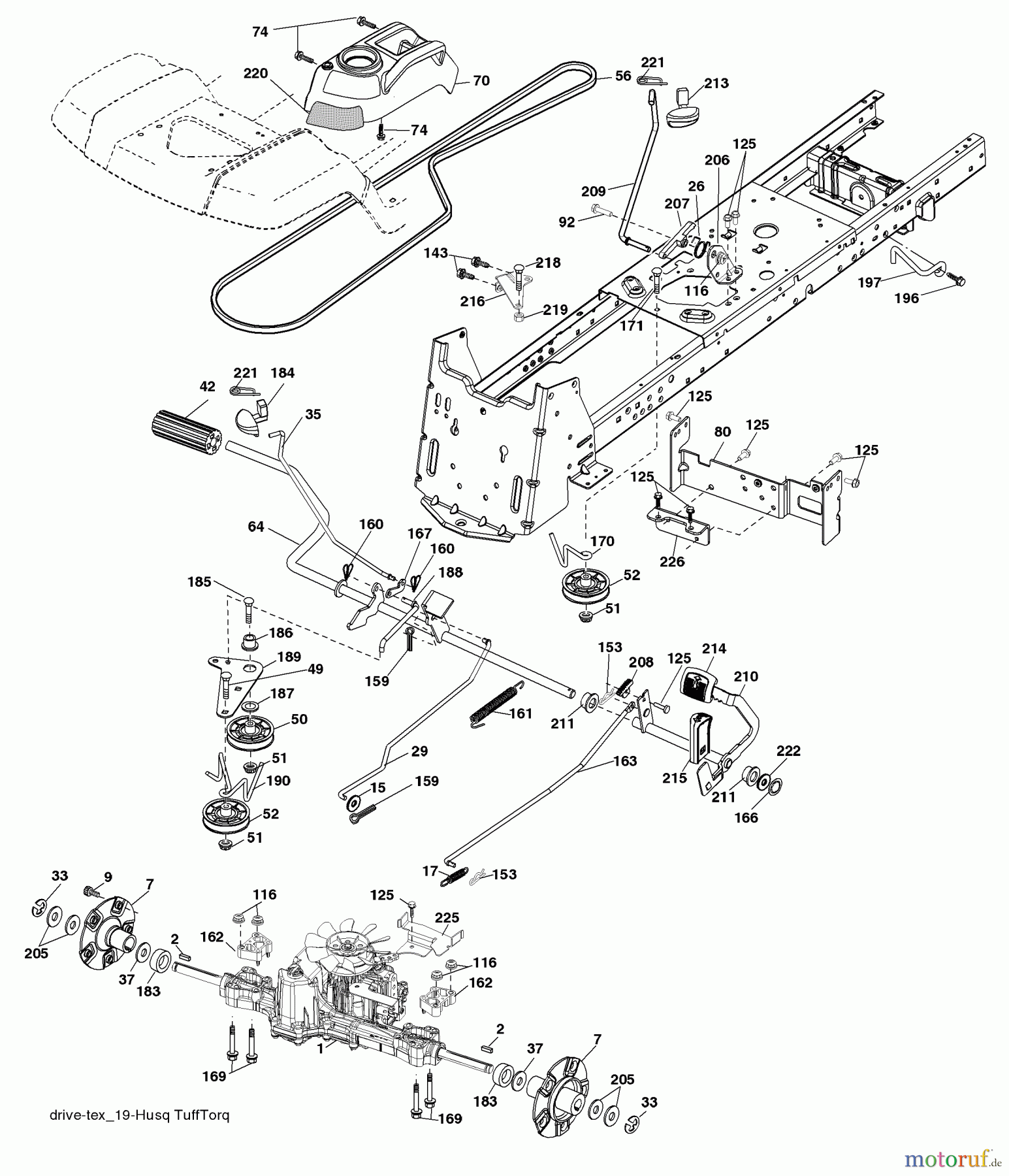  Husqvarna Rasen und Garten Traktoren YTH 1848XPT (96043000701) - Husqvarna Yard Tractor (2006-03 & After) Drive