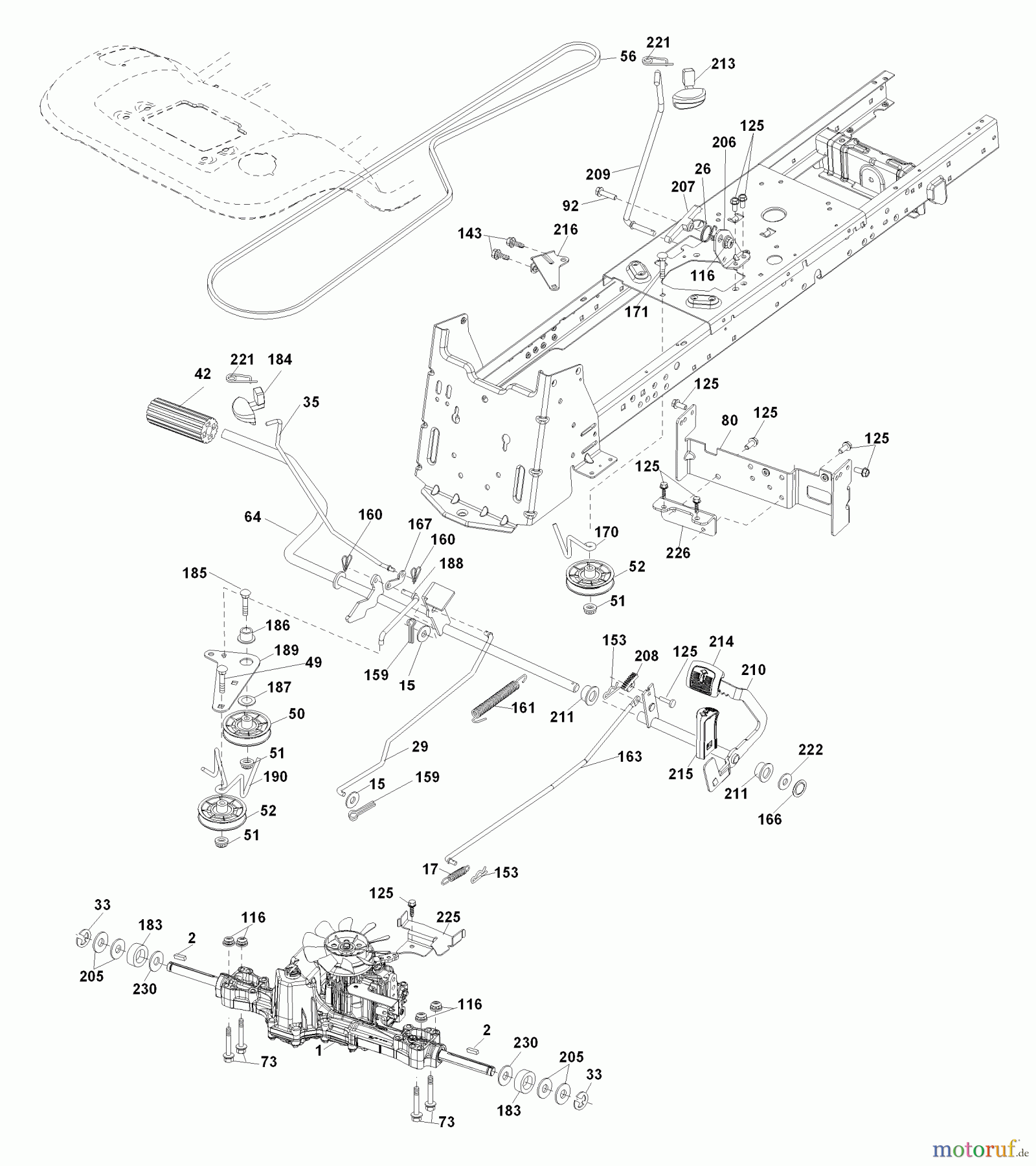  Husqvarna Rasen und Garten Traktoren YTH 2042 (96043003200) - Husqvarna Yard Tractor (2007-02 & After) Drive