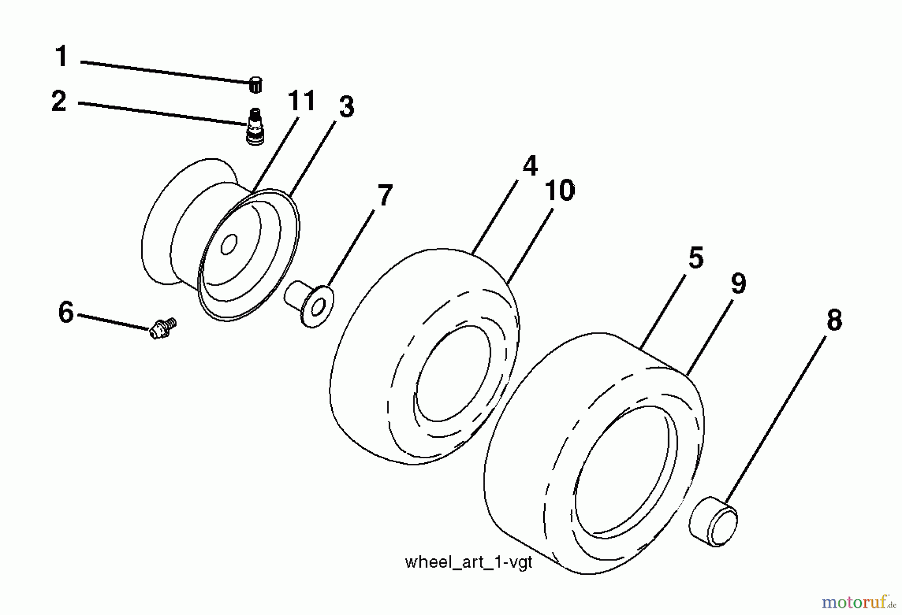  Husqvarna Rasen und Garten Traktoren YTH 2042 (96043003200) - Husqvarna Yard Tractor (2007-02 & After) Wheels And Tires