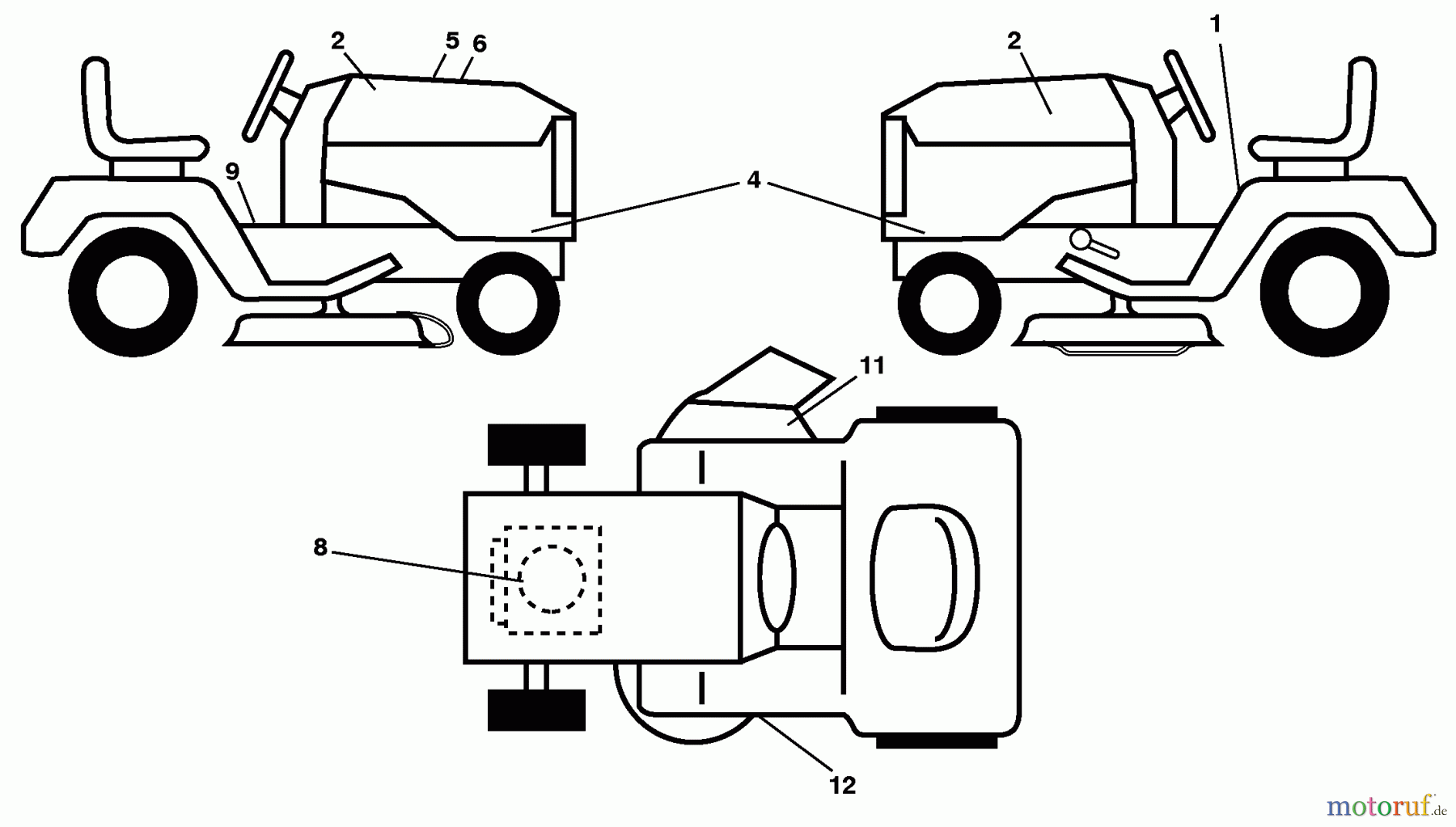  Husqvarna Rasen und Garten Traktoren YTH 2042 (96043009200) - Husqvarna Yard Tractor (2010-02 & After) Decals