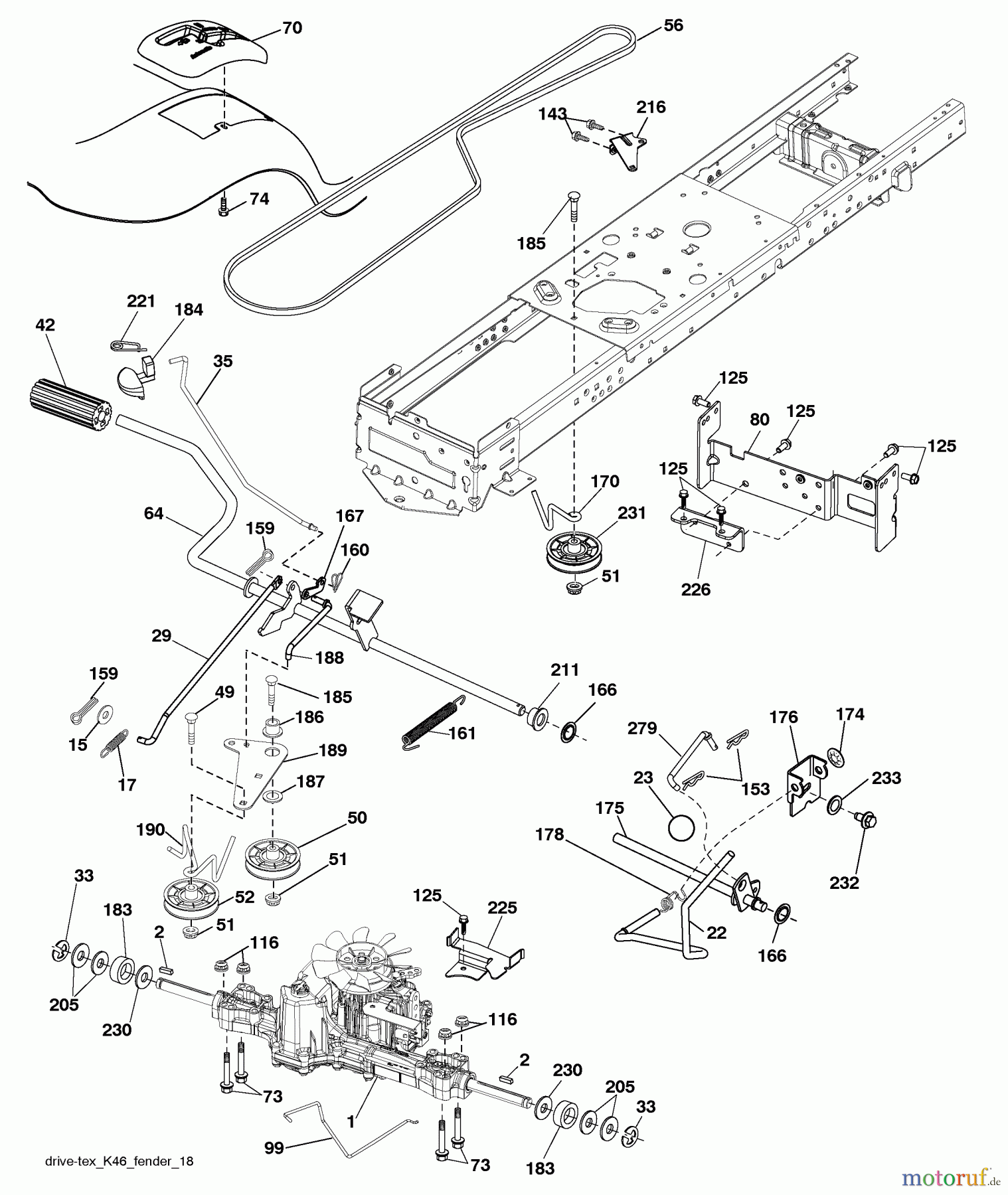  Husqvarna Rasen und Garten Traktoren YTH 2042 (96043009200) - Husqvarna Yard Tractor (2010-02 & After) Drive