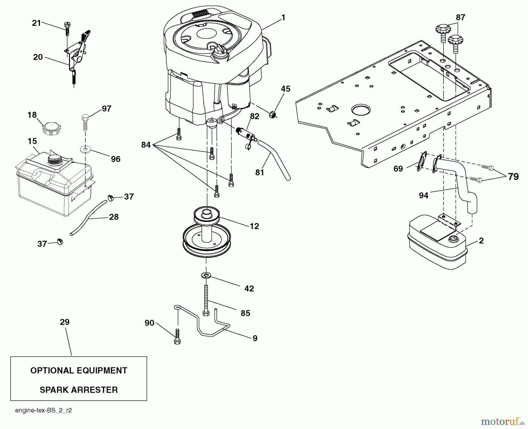  Husqvarna Rasen und Garten Traktoren YTH 2042 (96043009200) - Husqvarna Yard Tractor (2010-02 & After) Engine