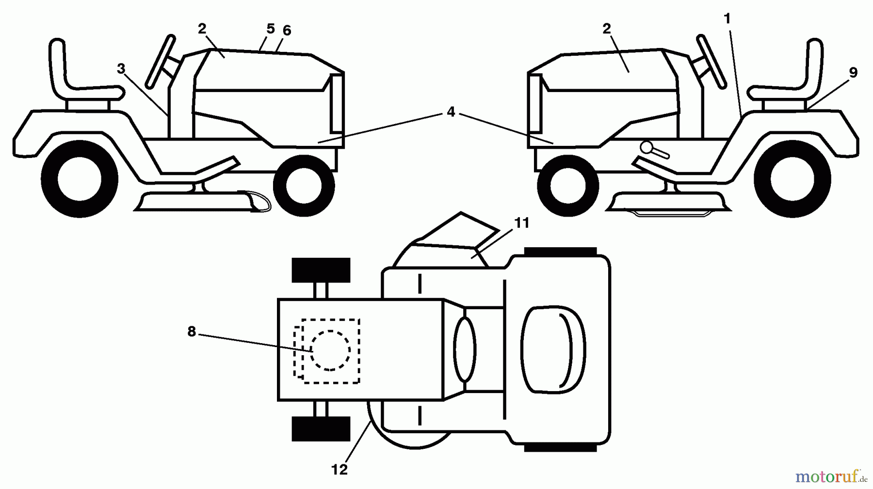  Husqvarna Rasen und Garten Traktoren YTH 2042 (96043010601) - Husqvarna Yard Tractor (2010-02 & After) Decals