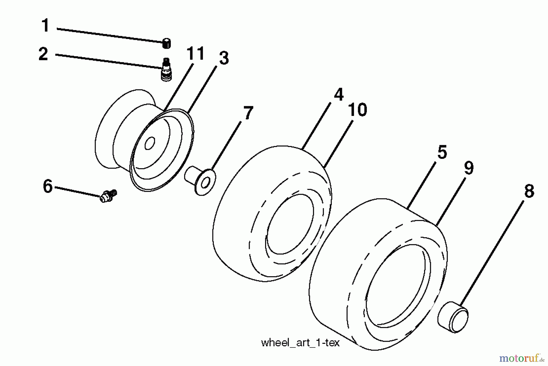  Husqvarna Rasen und Garten Traktoren YTH 2042 (96043010601) - Husqvarna Yard Tractor (2010-02 & After) Wheels And Tires