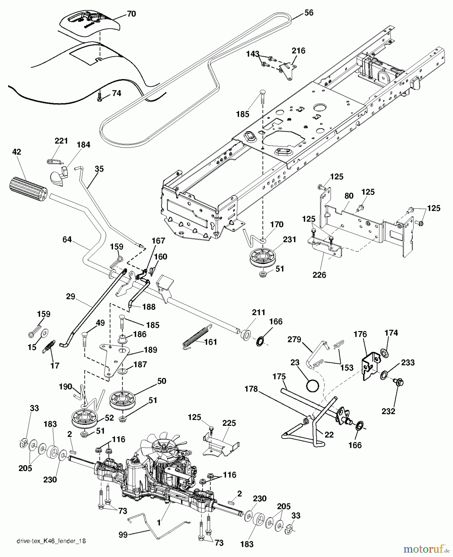  Husqvarna Rasen und Garten Traktoren YTH 2042 (96043010601) - Husqvarna Yard Tractor (2012-02 & After) DRIVE