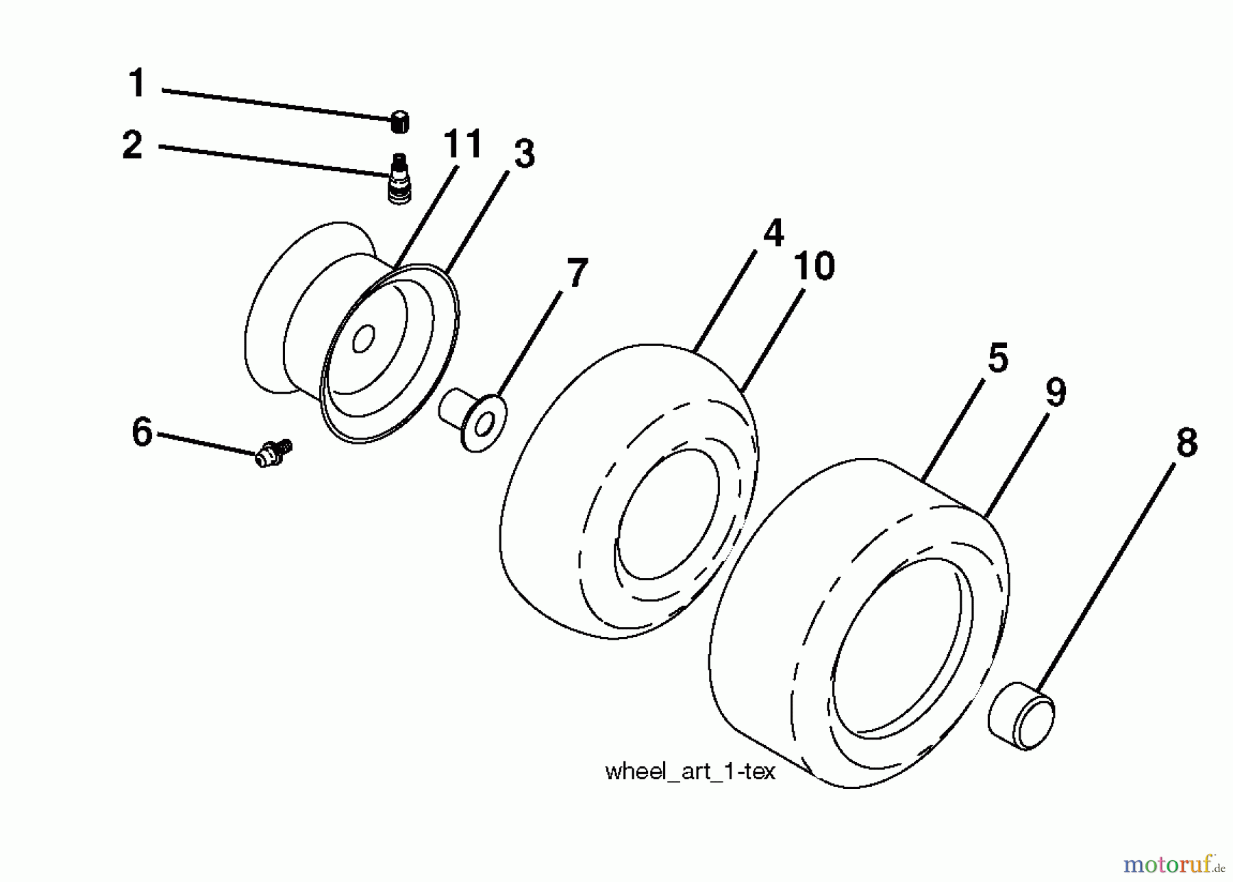  Husqvarna Rasen und Garten Traktoren YTH 2042 (96043010602) - Husqvarna Yard Tractor (2010-03 & After) Wheels And Tires