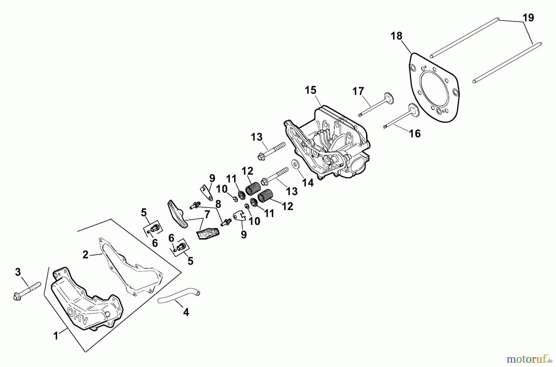  Husqvarna Rasen und Garten Traktoren YTH 20F42T (960430005) (917.279241) - Husqvarna Yard Tractor (2006-05 & After) (Sears Craftsman) Cylinder Head, Valve And Breather