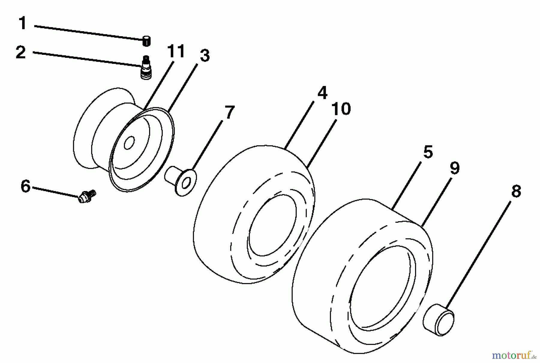  Husqvarna Rasen und Garten Traktoren YTH 20F42T (960430005) (917.279241) - Husqvarna Yard Tractor (2006-05 & After) (Sears Craftsman) Wheels And Tires