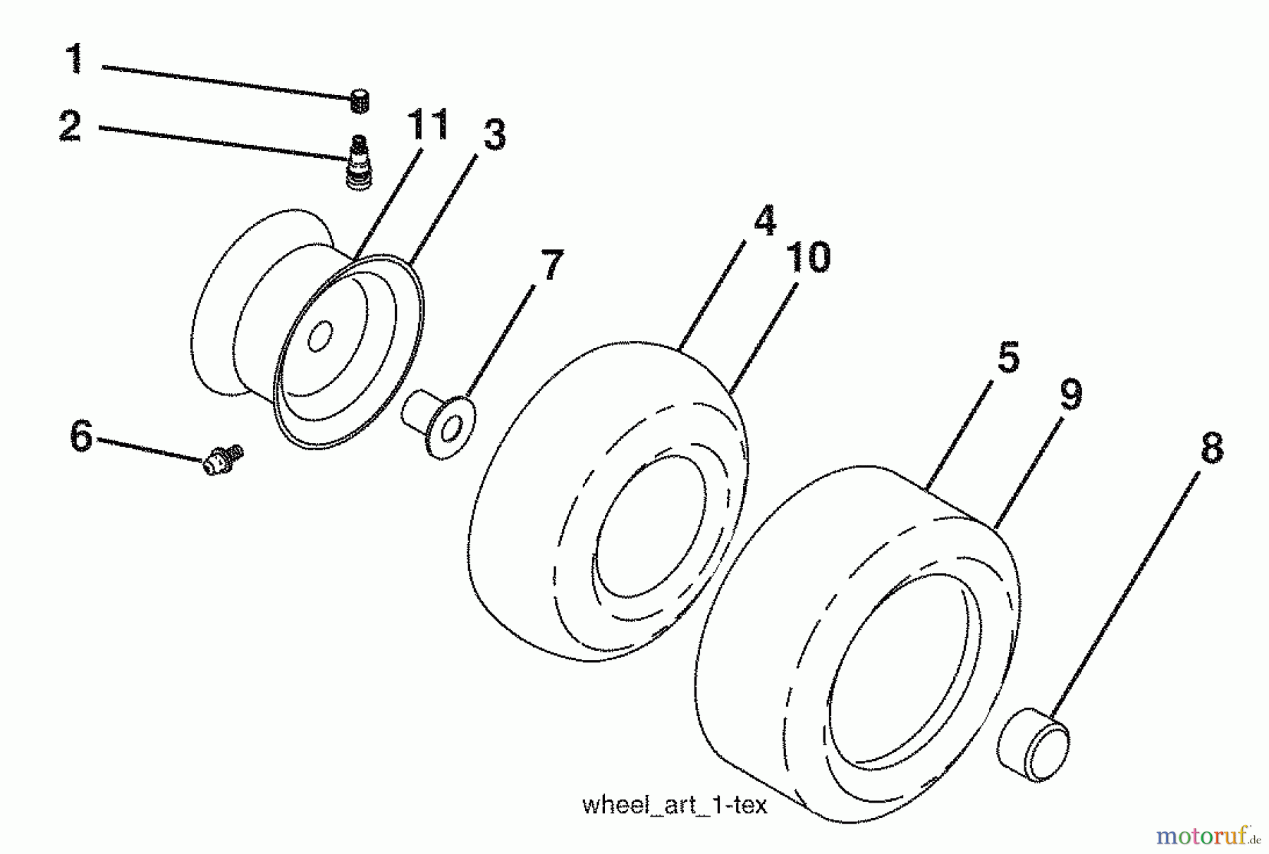  Husqvarna Rasen und Garten Traktoren YTH 20F42T (96043000502) - Husqvarna Yard Tractor (2006-09 & After) Wheels And Tires