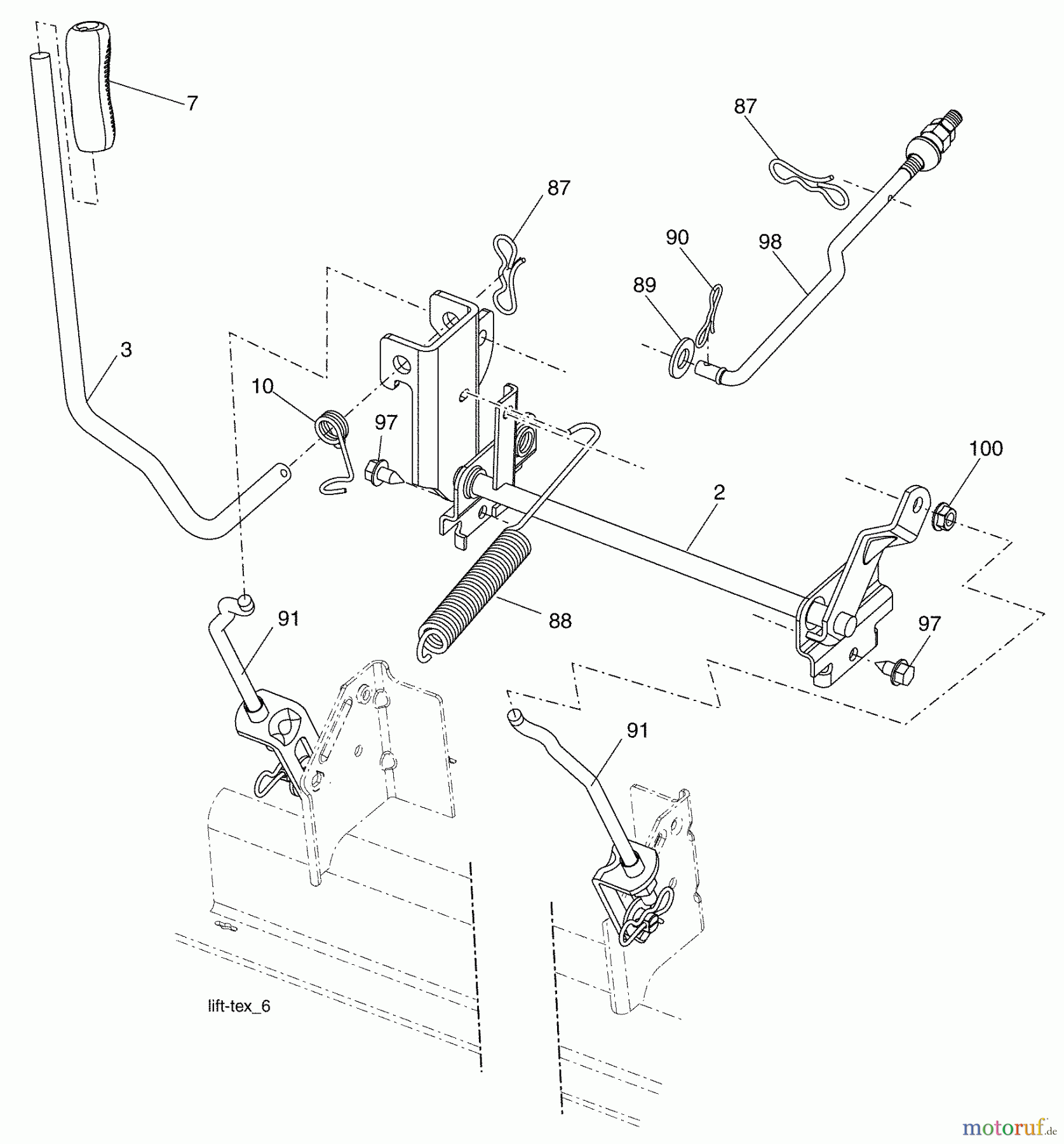  Husqvarna Rasen und Garten Traktoren YTH 20F42T (96043003900) - Husqvarna Yard Tractor (2007-12 & After) Mower Lift