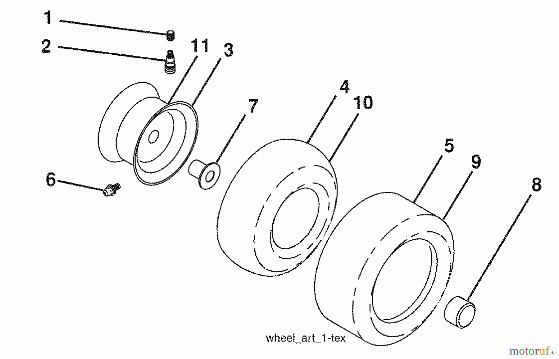  Husqvarna Rasen und Garten Traktoren YTH 20F42T (96043003900) - Husqvarna Yard Tractor (2007-12 & After) Wheels And Tires