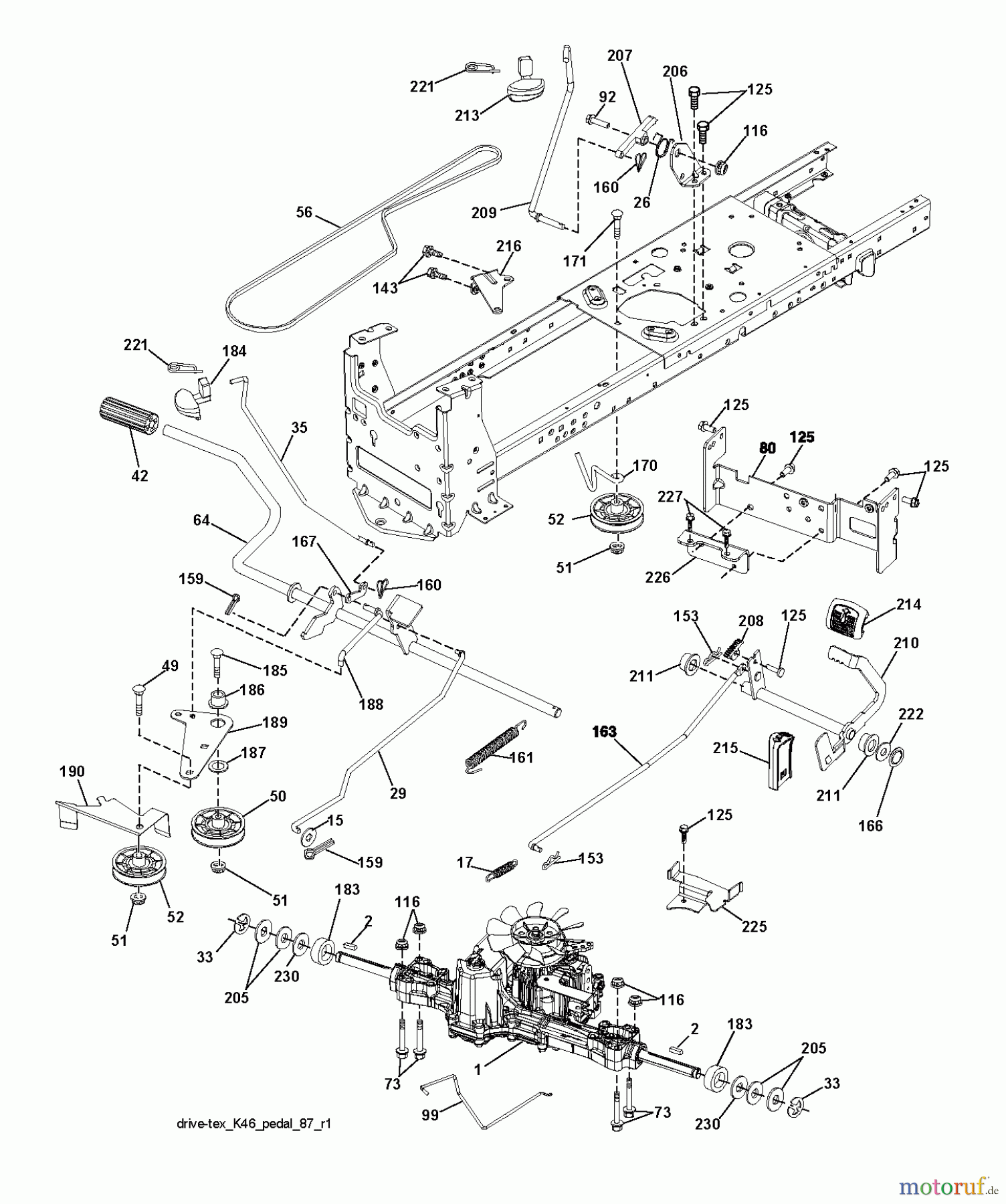  Husqvarna Rasen und Garten Traktoren YTH 20K46 (240464) - Husqvarna Yard Tractor (2012-11 & After) DRIVE