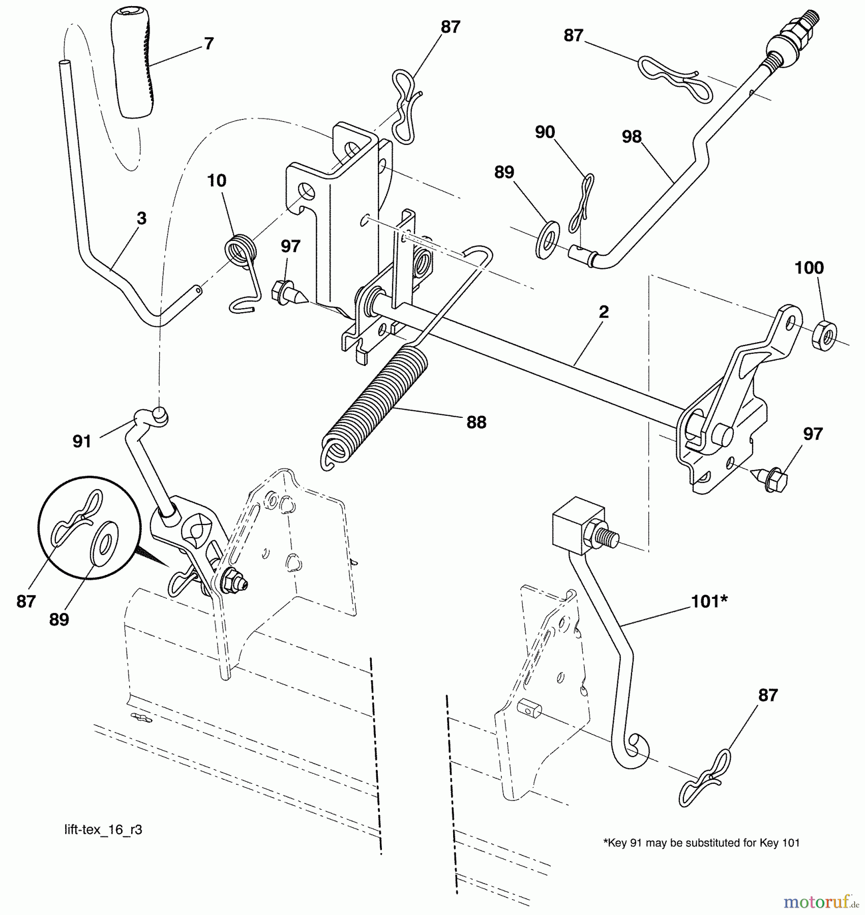  Husqvarna Rasen und Garten Traktoren YTH 20K46 (96043003302) - Husqvarna Yard Tractor (2009-05 & After) Mower Lift