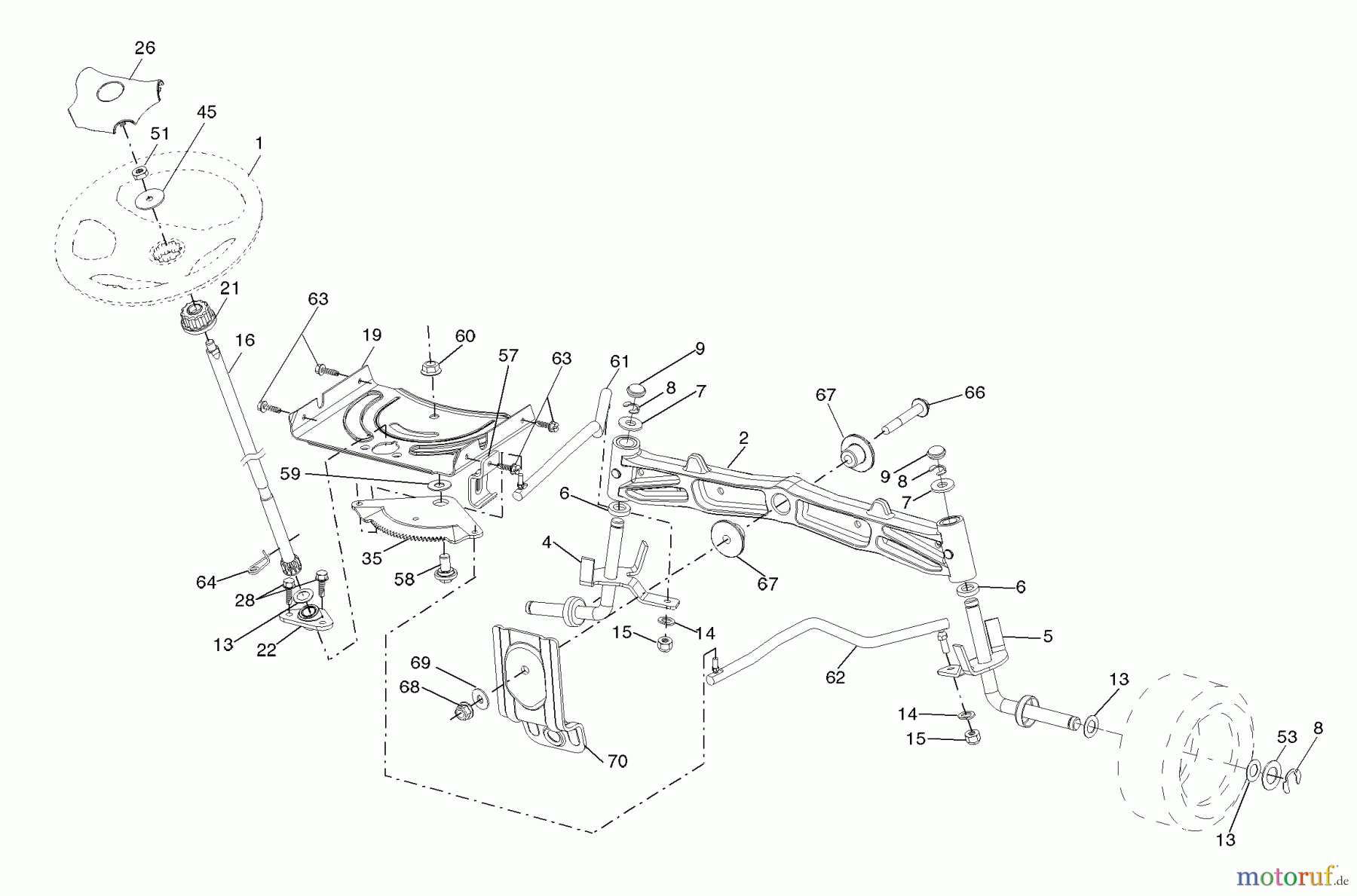  Husqvarna Rasen und Garten Traktoren YTH 20K46 (96045000400) - Husqvarna Yard Tractor (2006-11 & After) Steering Assembly