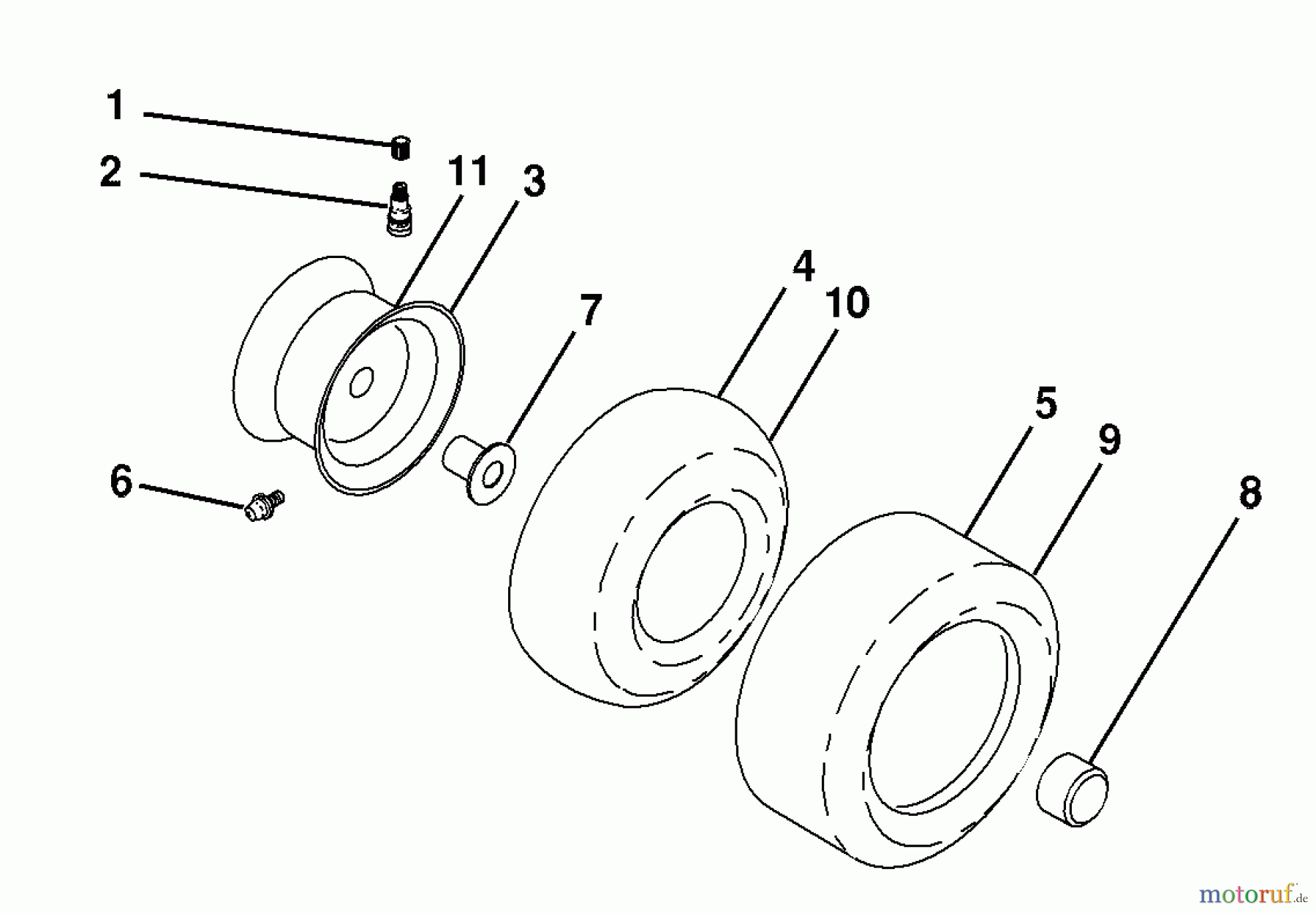  Husqvarna Rasen und Garten Traktoren YTH 20K46 (96045000400) - Husqvarna Yard Tractor (2006-11 & After) Wheels And Tires