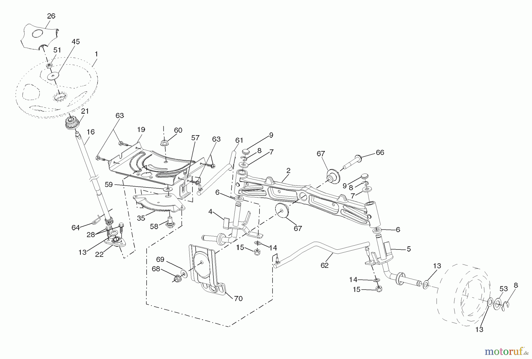  Husqvarna Rasen und Garten Traktoren YTH 20K46 (96045000402) - Husqvarna Yard Tractor (2007-07 & After) Steering Assembly