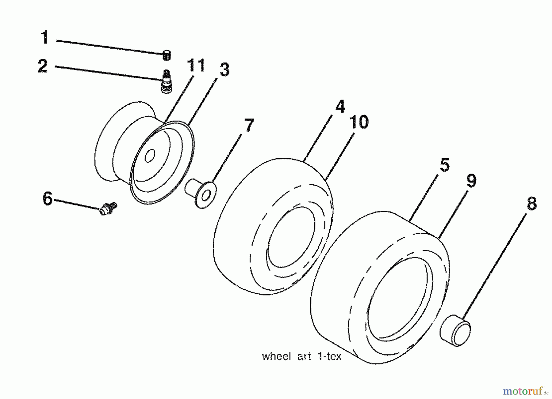  Husqvarna Rasen und Garten Traktoren YTH 20K46 (96045000408) - Husqvarna Yard Tractor (2008-07 & After) Wheels And Tires