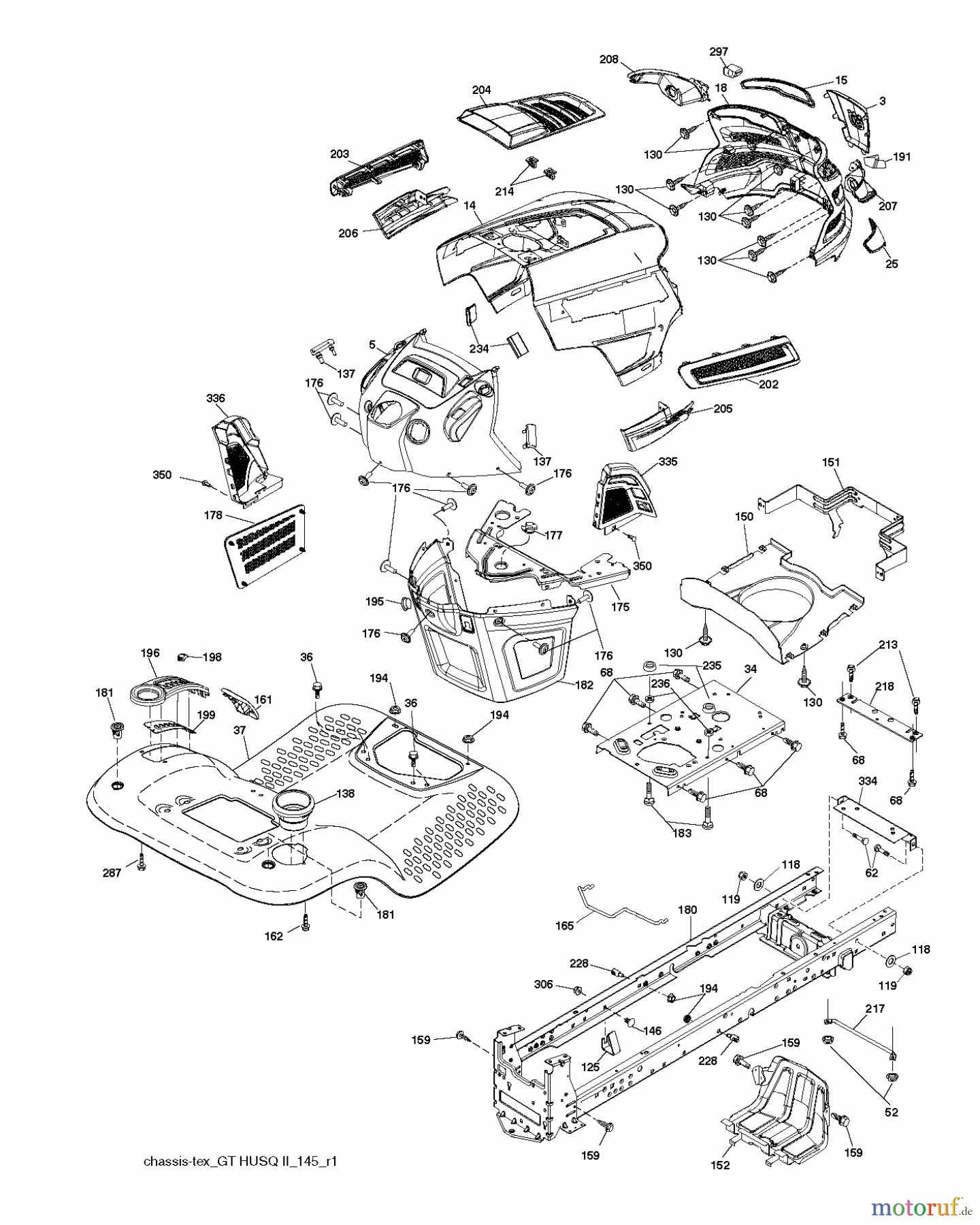  Husqvarna Rasen und Garten Traktoren YTH 2146 (96048004201) - Husqvarna Yard Tractor (2013-04) CHASSIS / FRAME