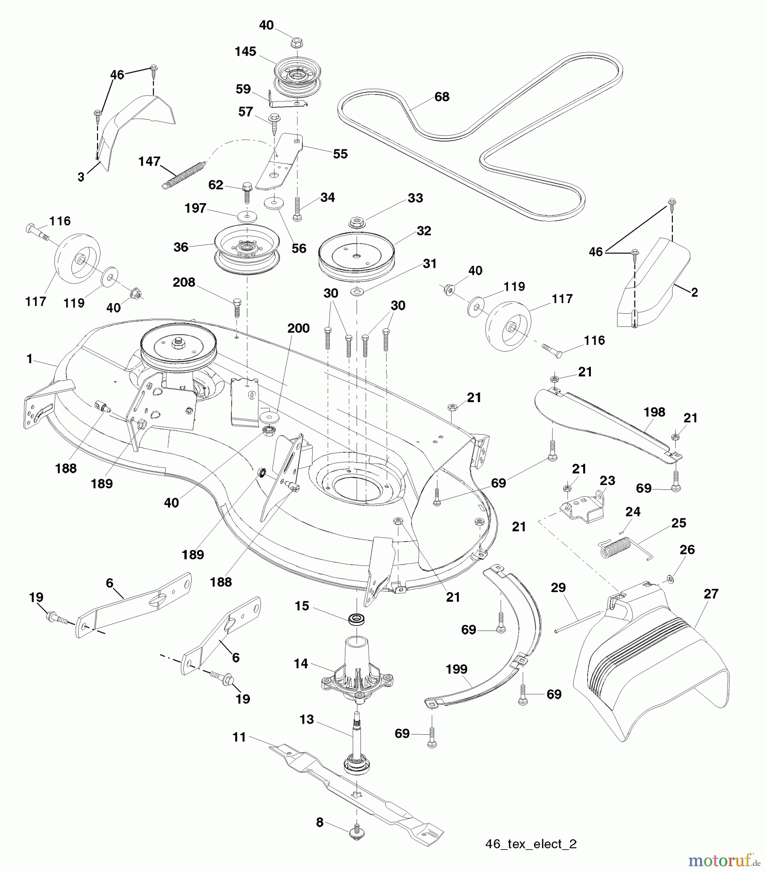 Husqvarna Rasen und Garten Traktoren YTH 2146XP (96043002901) - Husqvarna Yard Tractor (2008-01 & After) Mower Deck