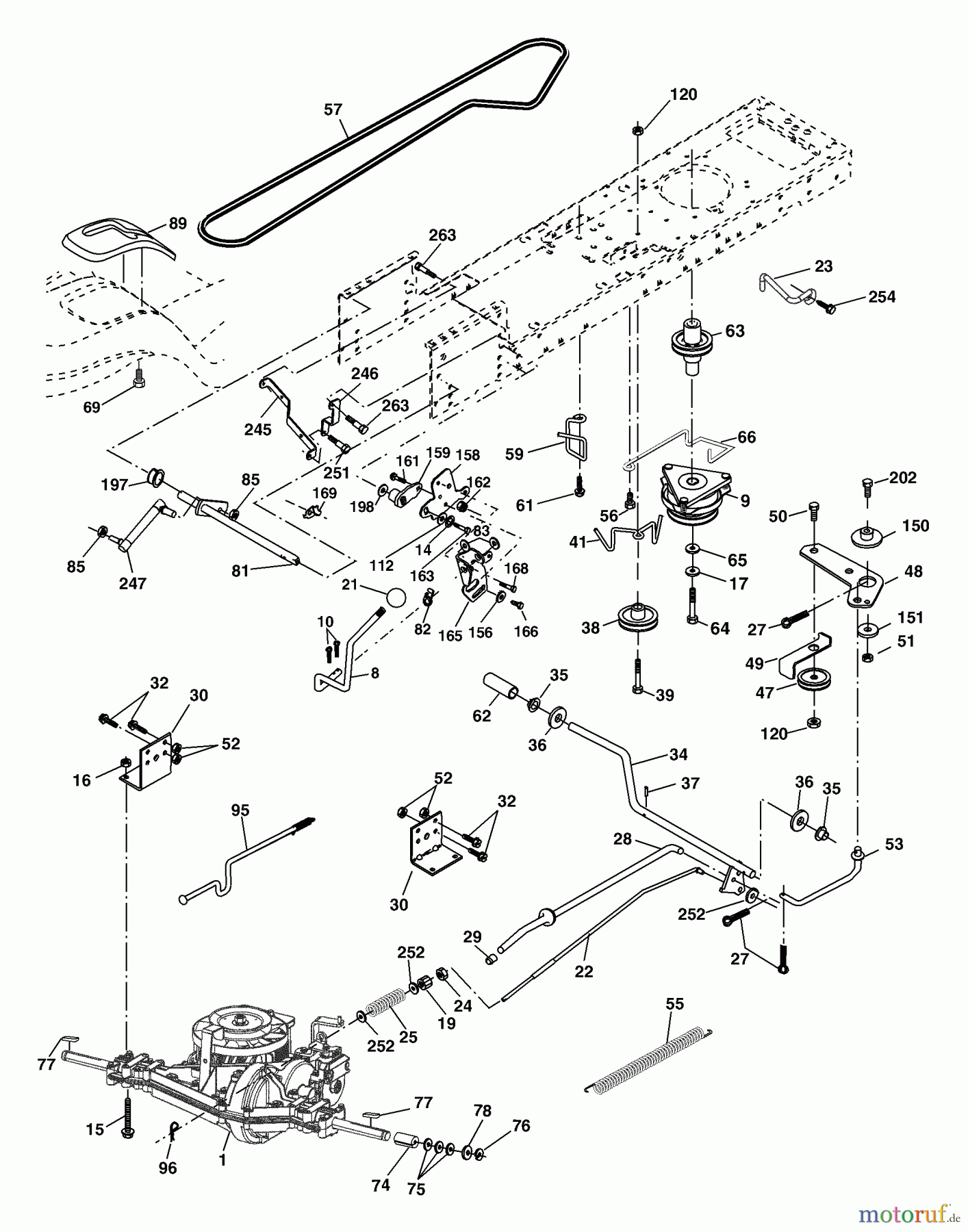  Husqvarna Rasen und Garten Traktoren YTH 2148 (954572035) (LO21H48H) - Husqvarna Yard Tractor (2004-04 to 2004-04) Drive