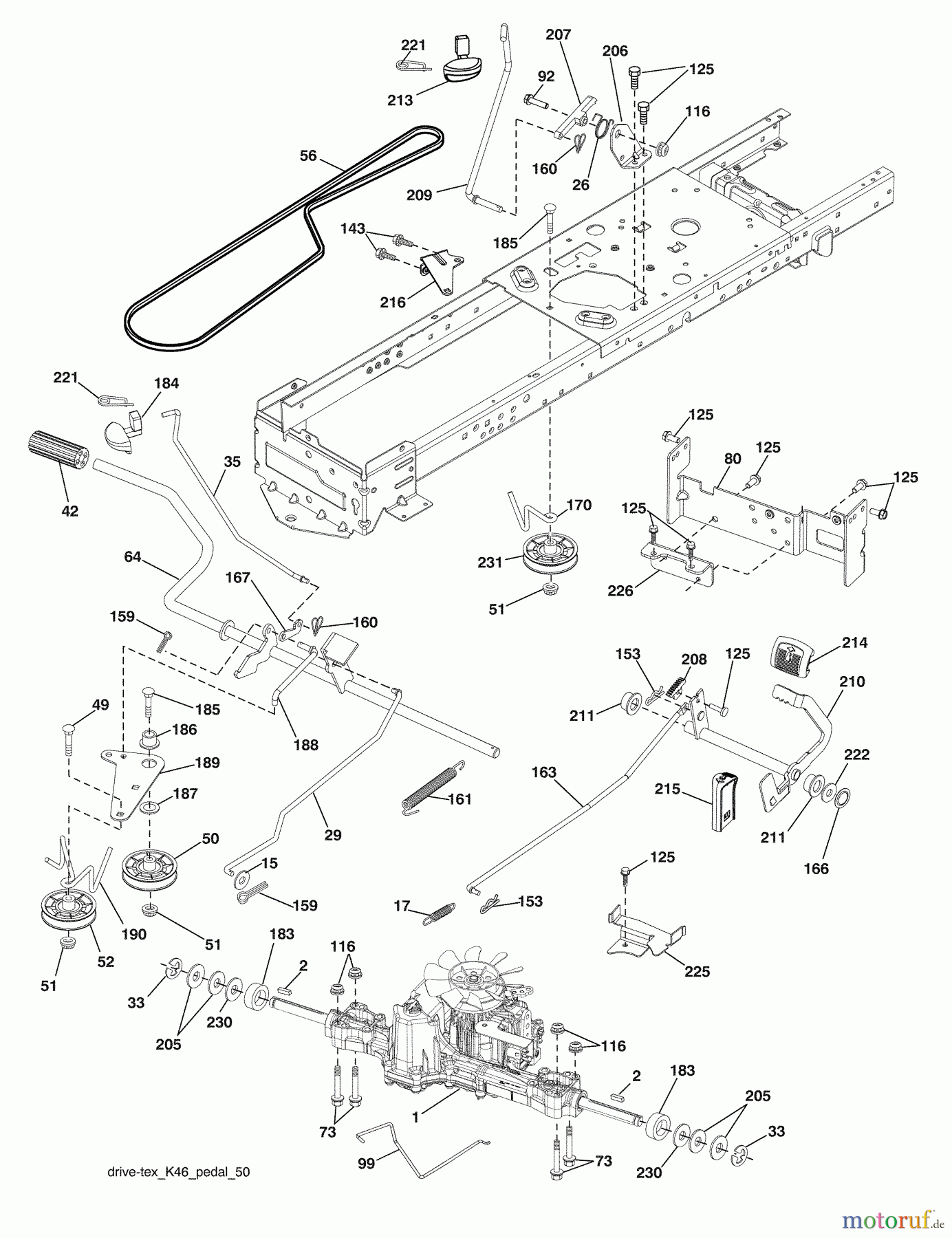  Husqvarna Rasen und Garten Traktoren YTH 2242 (96043007101) - Husqvarna Yard Tractor (2009-04 & After) Drive