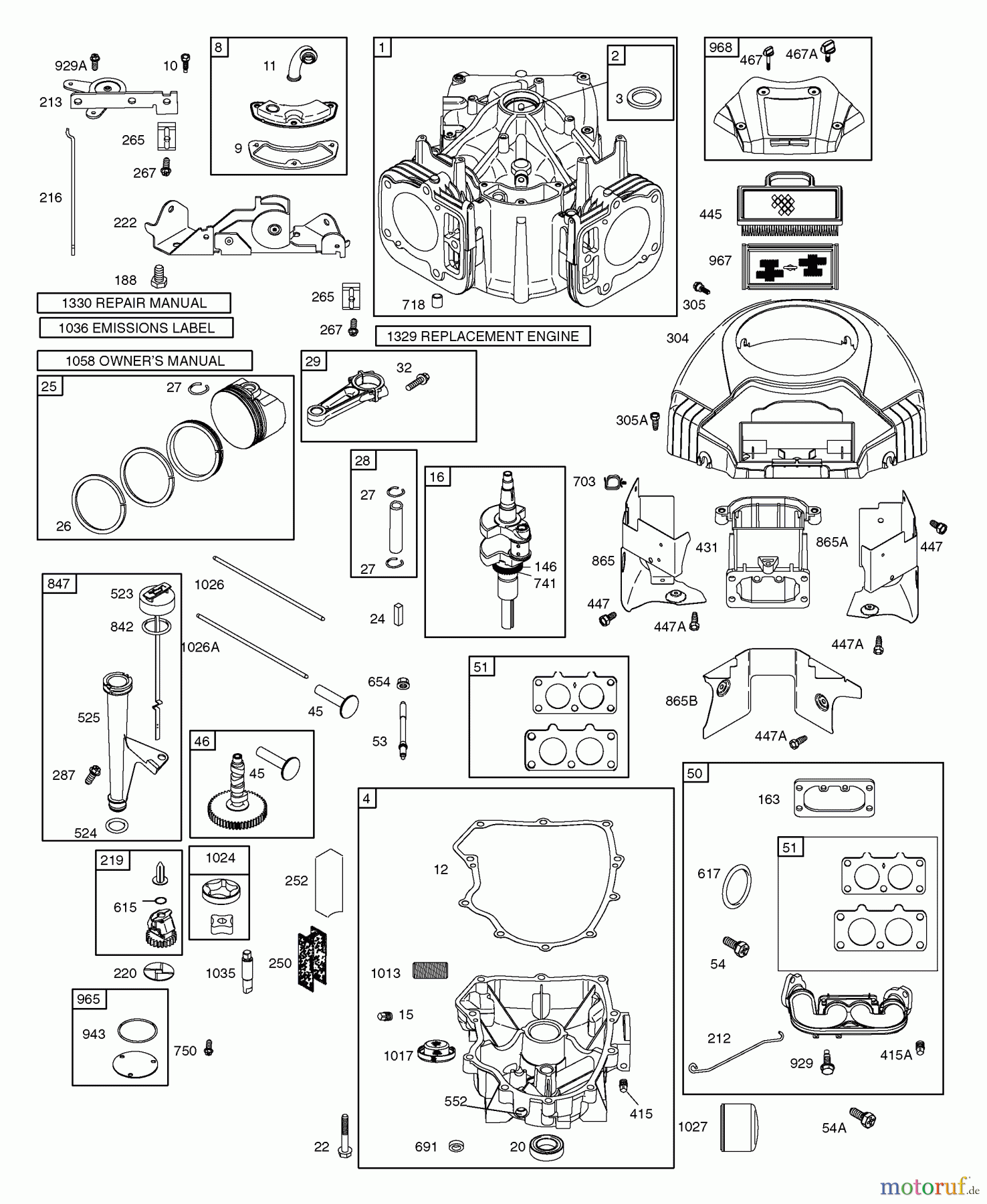  Husqvarna Rasen und Garten Traktoren YTH 2242T (917.279180) - Husqvarna Yard Tractor (2006-05 & After) (Sears Craftsman) Briggs Engine (Part 1)