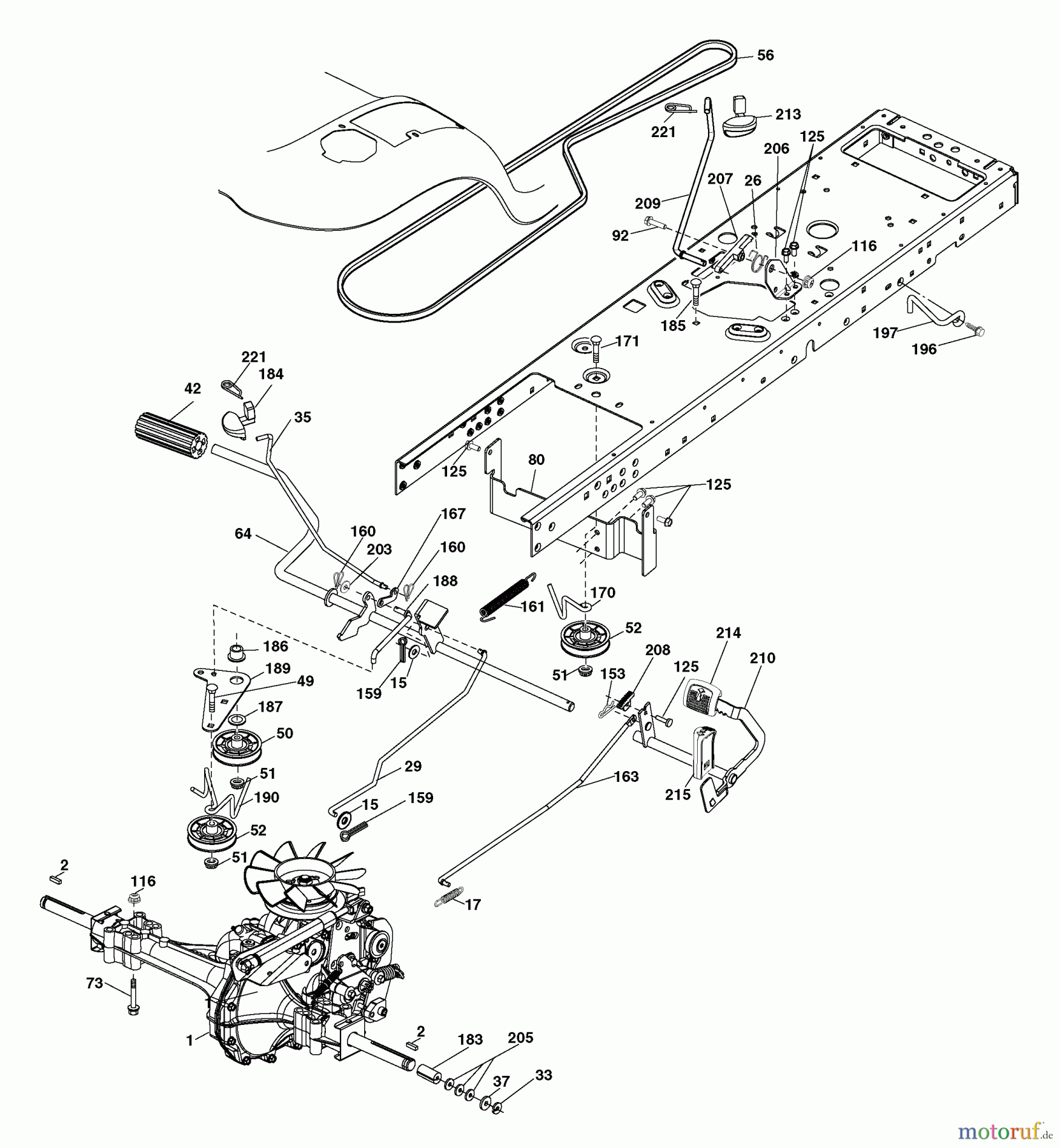  Husqvarna Rasen und Garten Traktoren YTH 2242T (917.279180) - Husqvarna Yard Tractor (2006-05 & After) (Sears Craftsman) Drive