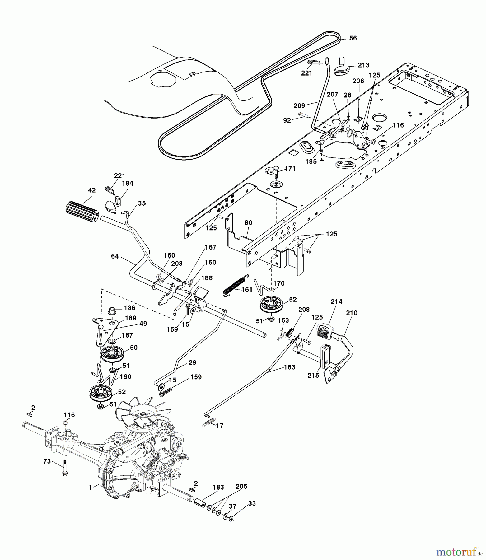  Husqvarna Rasen und Garten Traktoren YTH 2242T (96043002100) - Husqvarna Yard Tractor (2006-01 & After) Drive